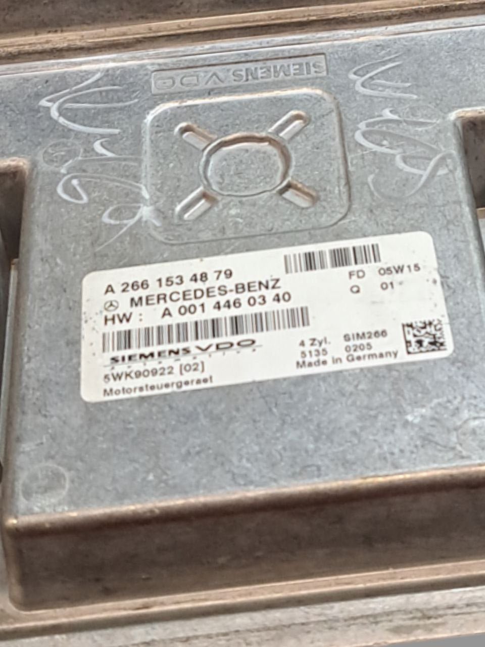 Centralina ecu motore Mercedes-Benz Classe A W169 1.5 Benzina (2007) COD:A2661534879