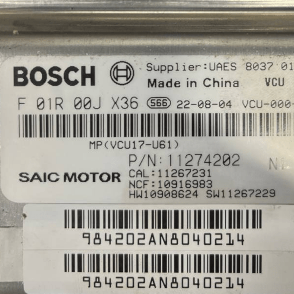 Centralina Ecu Motore MG ZS EV 1.5 Benzina - Hybrid (2017 -) cod: F01R00JX36 / cod: 11274202
