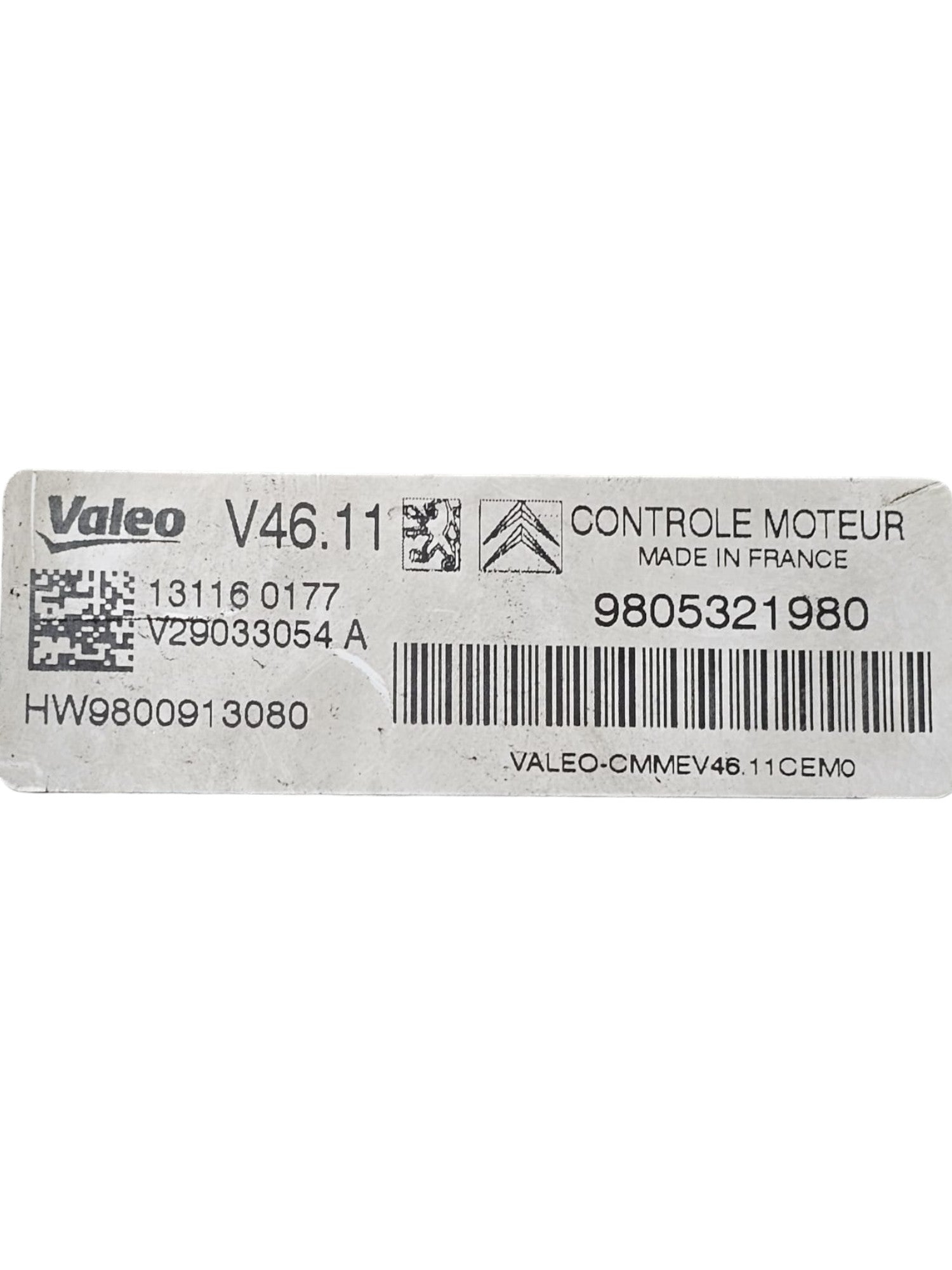 Centralina ECU Motore Peugeot 208 I 1.0 Benzina Cod:9805321980 (2012-2019)
