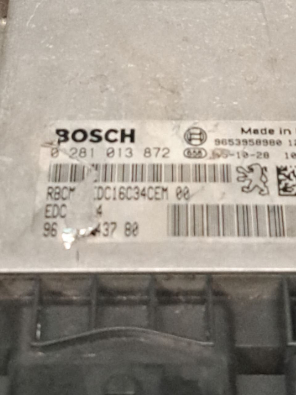 Centralina ecu motore Peugeot 307 1.6 HDI (2001-2009) COD:0281013872