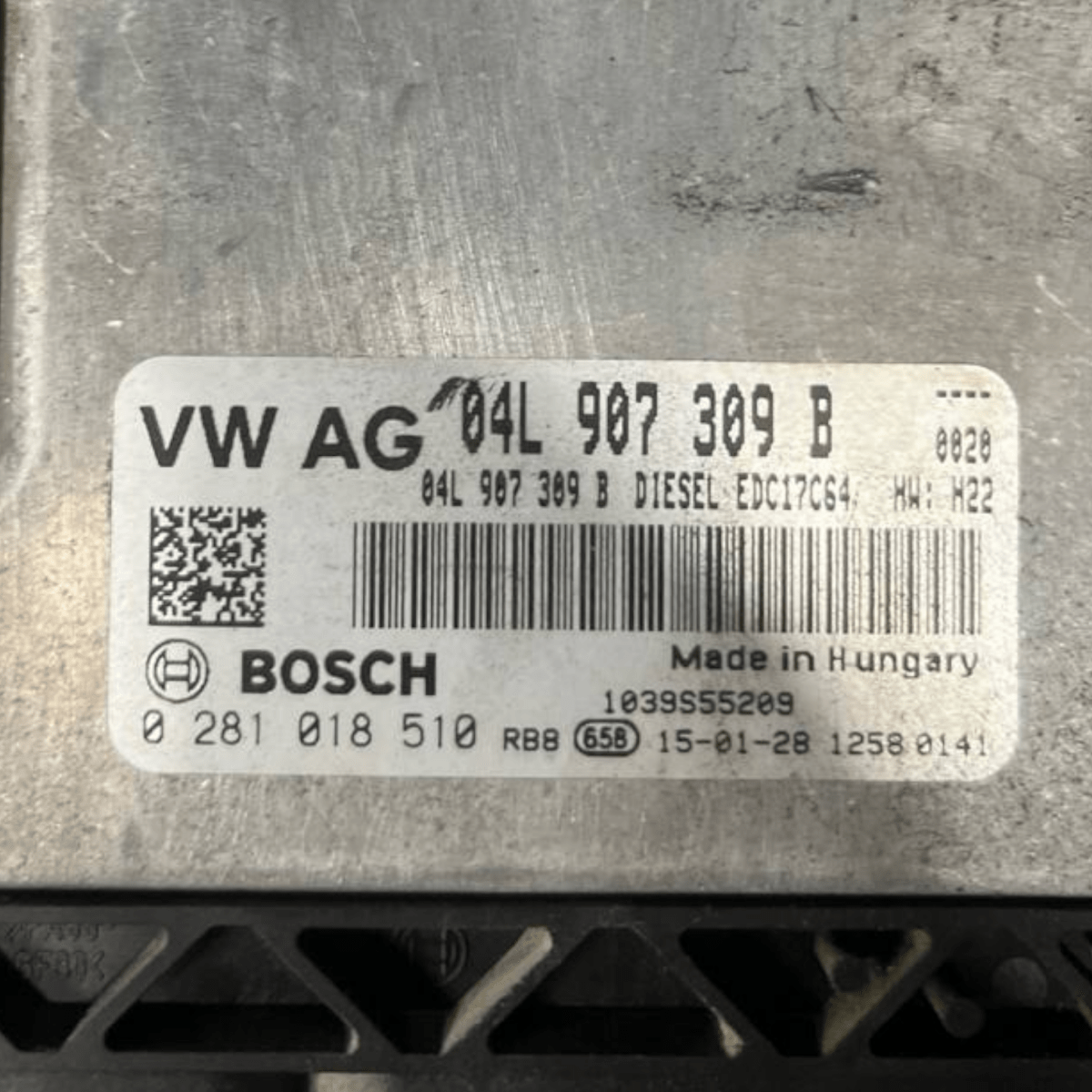 Centralina Ecu Motore Volkswagen Golf VII 1.6 Diesel (2012 al 2018) cod: 04L907309B / cod: 0281018510