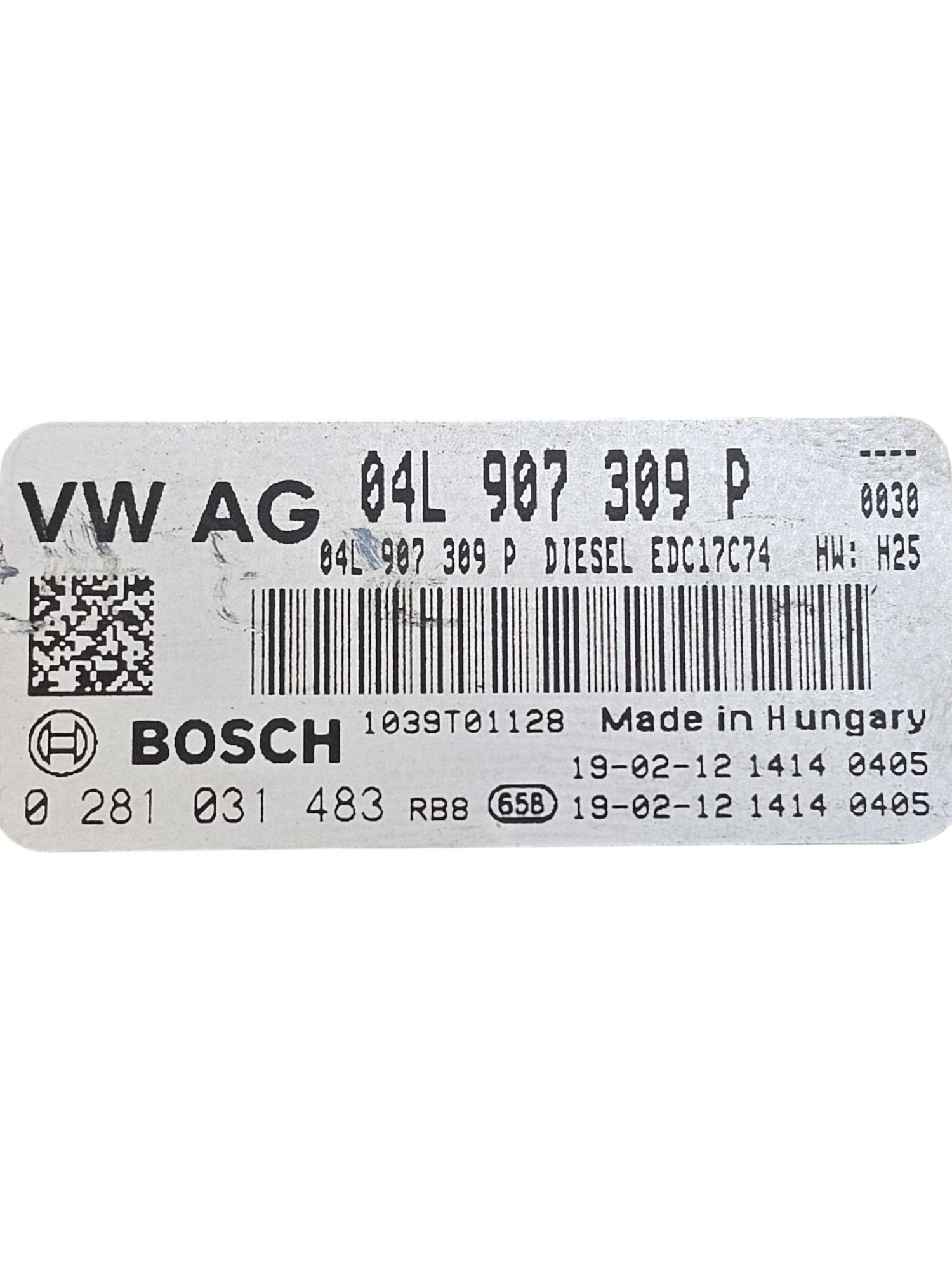 Centralina Ecu Motore Volkswagen Tiguan AD1 2.0 Diesel (2016-2024) Cod:04L907309P