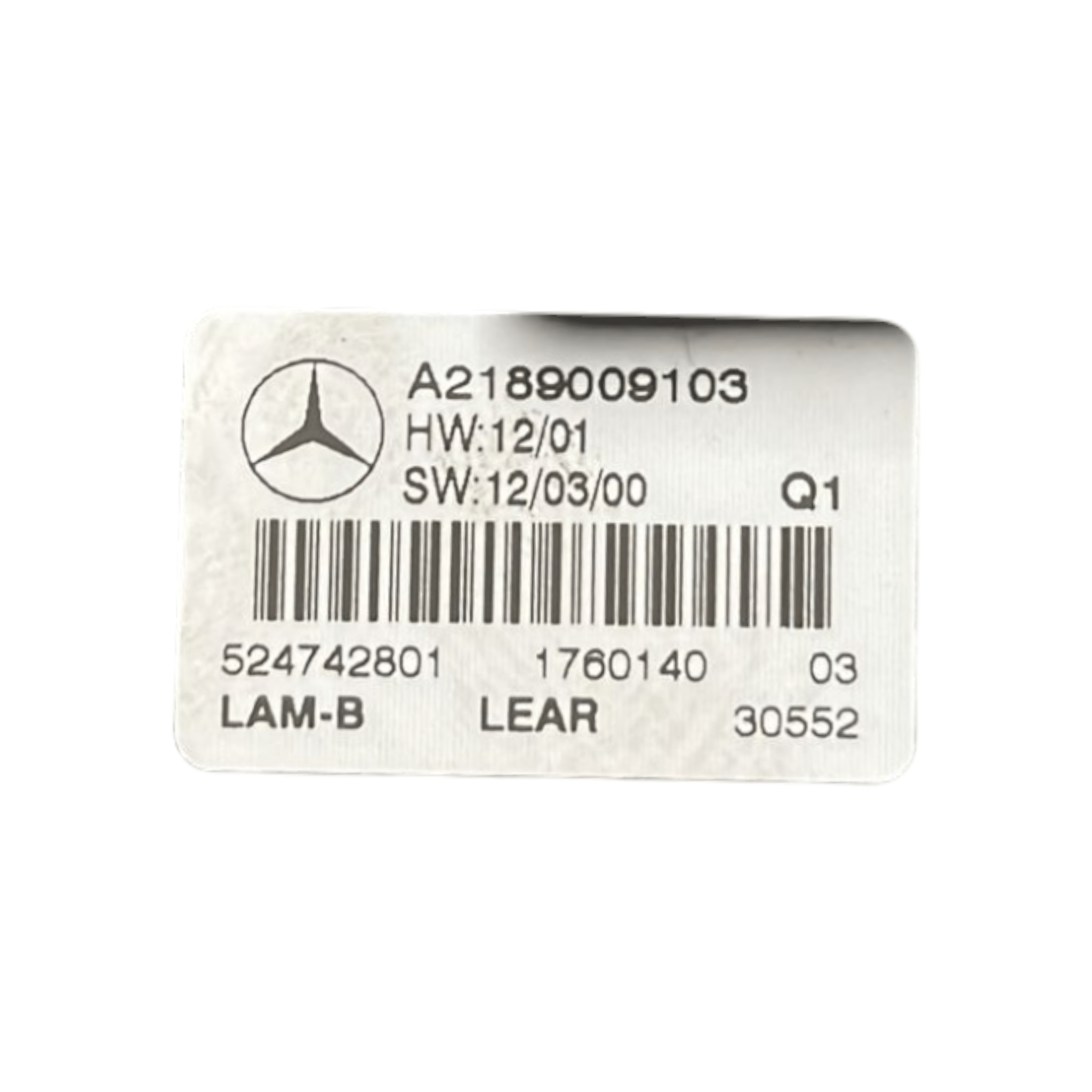 Centralina fari luce diurna Mercedes-Benz W246 (2011-2018) cod.A2189009103
