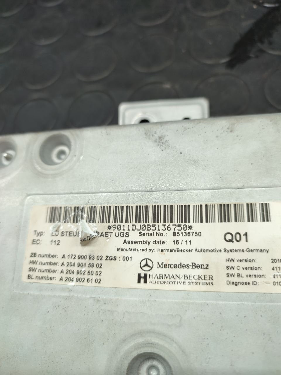Centralina interfaccia multimediale Mercedes classe S ( w221 ) cod A2049015902