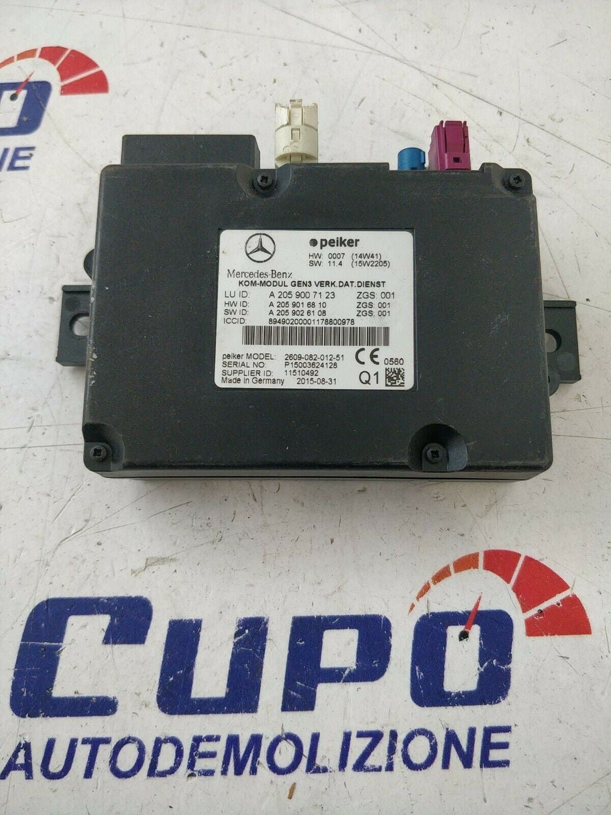 CENTRALINA MERCEDES CONTROLLO TELEFONO Peiker  A ( W176 ) A2059007123