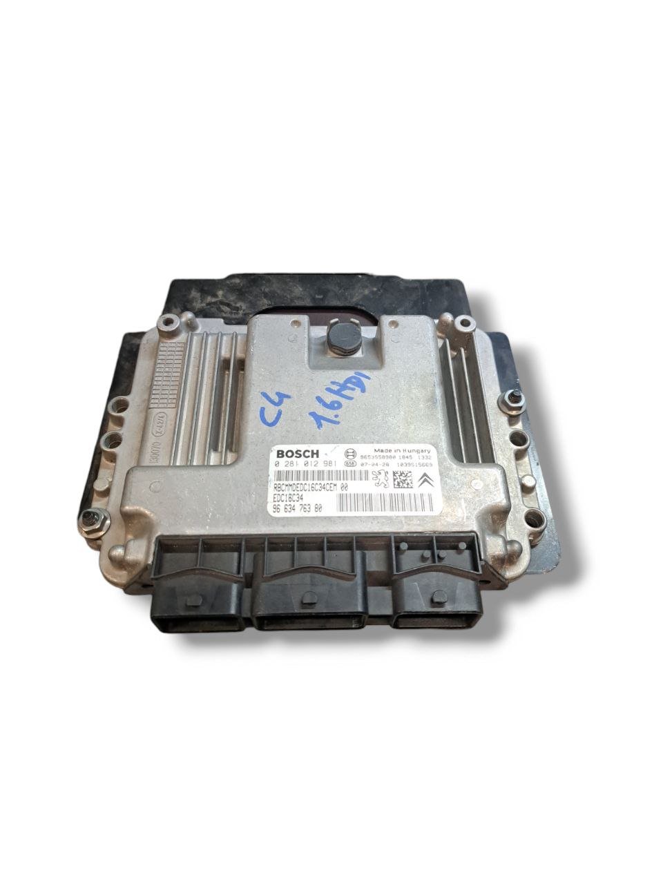 Centralina motore ecu Citroen C4 Picasso 1.6 hdi (2007) COD:9653958980 - 0281012981