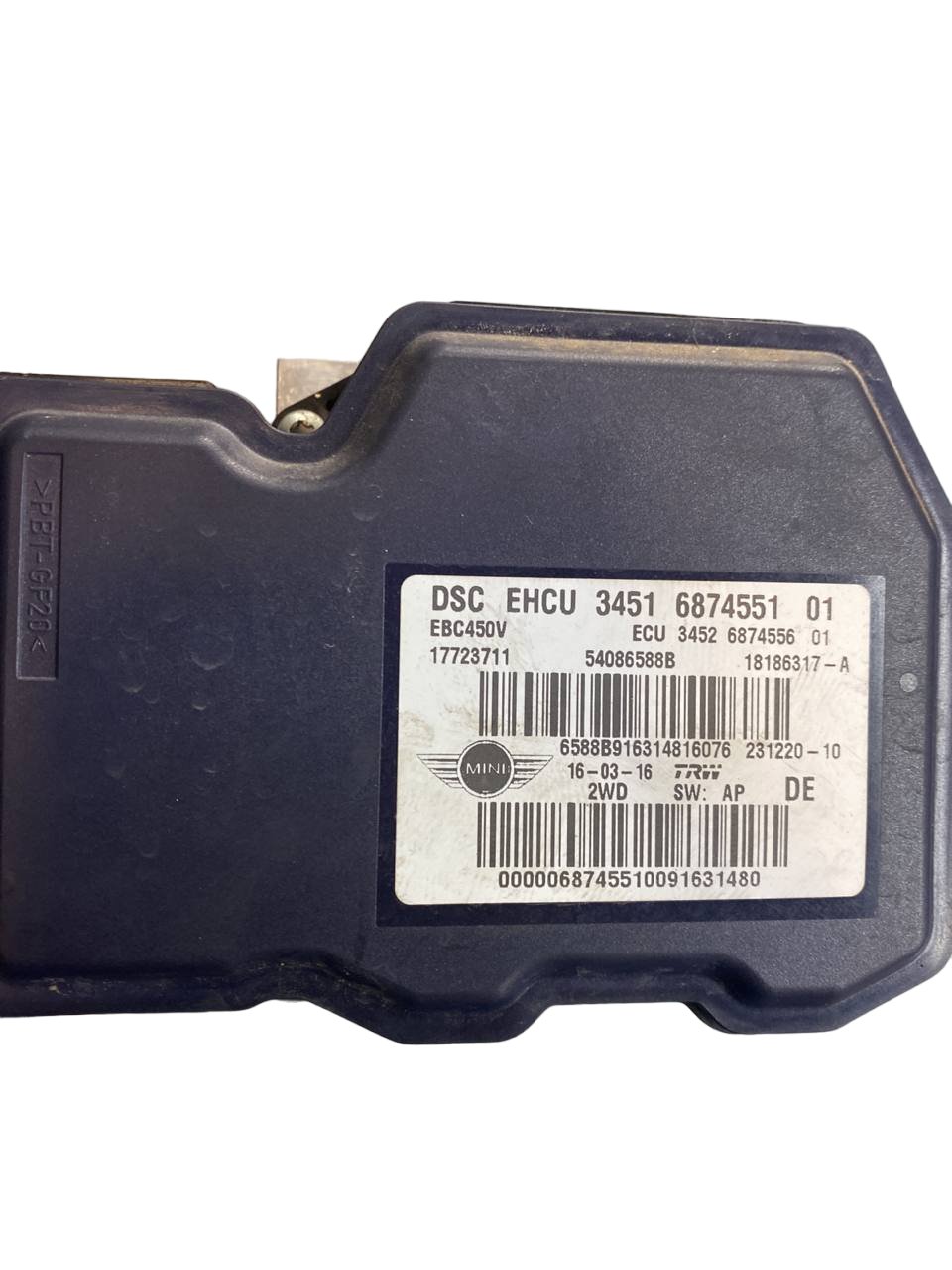 Centralina pompa Abs Mini R60 2.0 (2015) cod:34516874551