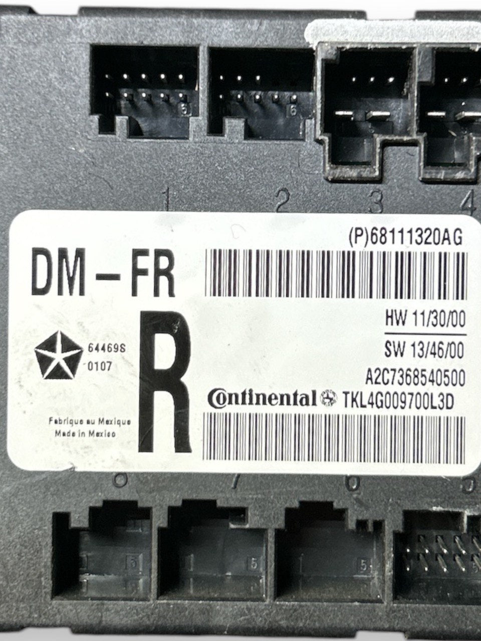 Centralina Porta Anteriore Destra Jeep Cherokee (KL) (2013 > 2023) cod.68111320AG