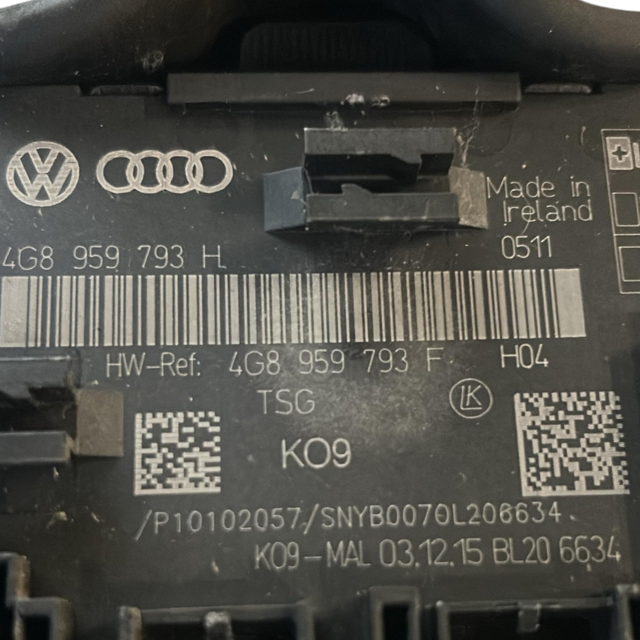 Centralina Porta Anteriore Sinistra Audi A6 (C6) (4G) cod.4G8959793F (2011 > 2018) cod.4G8959793H