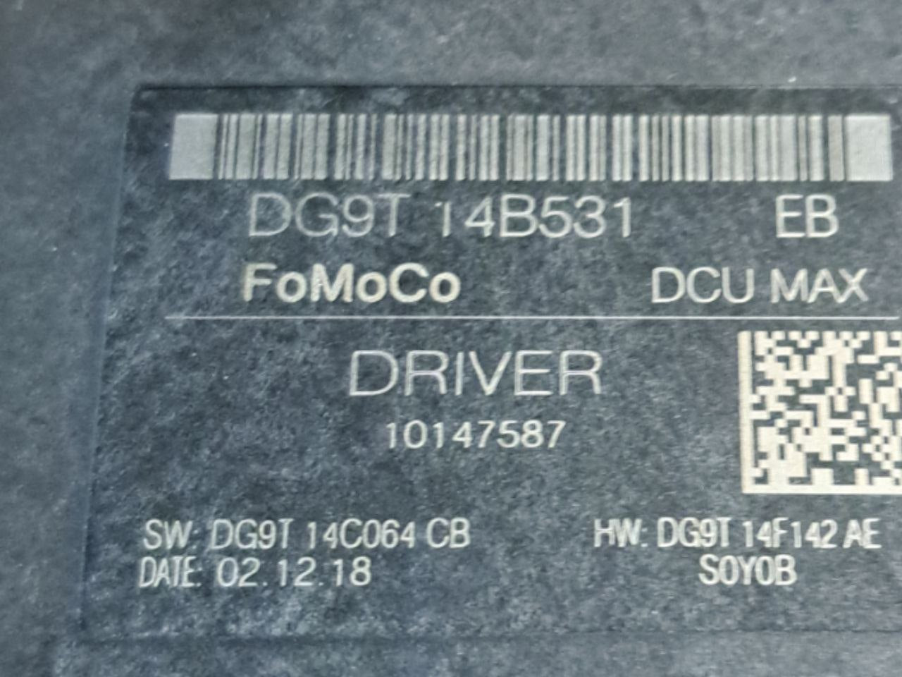 Centralina porta anteriore sinistra Ford S-Max (2018) COD:DG9T14B531