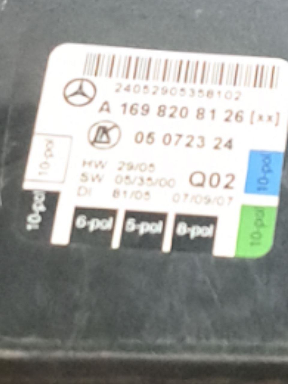 Centralina Porta anteriore Sinistra Mercedes-Benz Classe A w169 COD:A1698208126 (2004-2012)