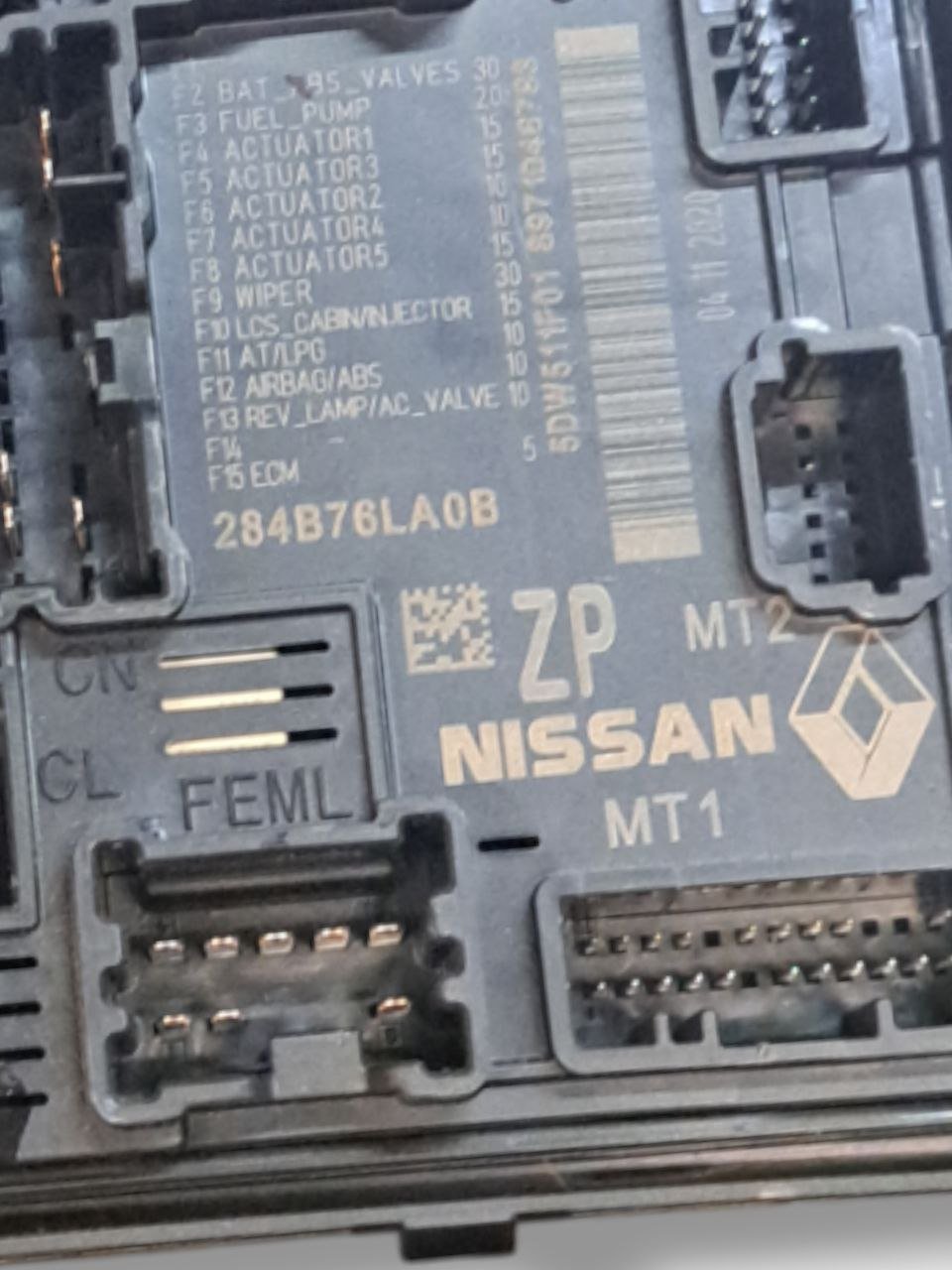 Centralina Portafusibili / Scatola Fusibili Nissan Juke F16 1.0  Benzina (2020) COD:284B76LA0B