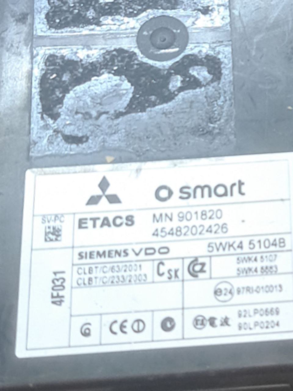Centralina Scatola Portafusibili Smart Forfour W454 1.3 benzina (2004-2008) COD:4548202426