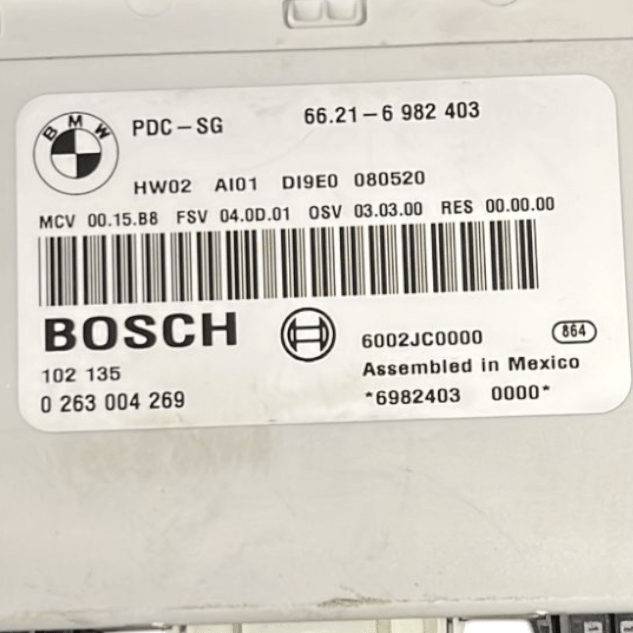 Centralina Sensori Parcheggio Bmw Serie I (E87) cod:6621-6982403 (2004 >2013)