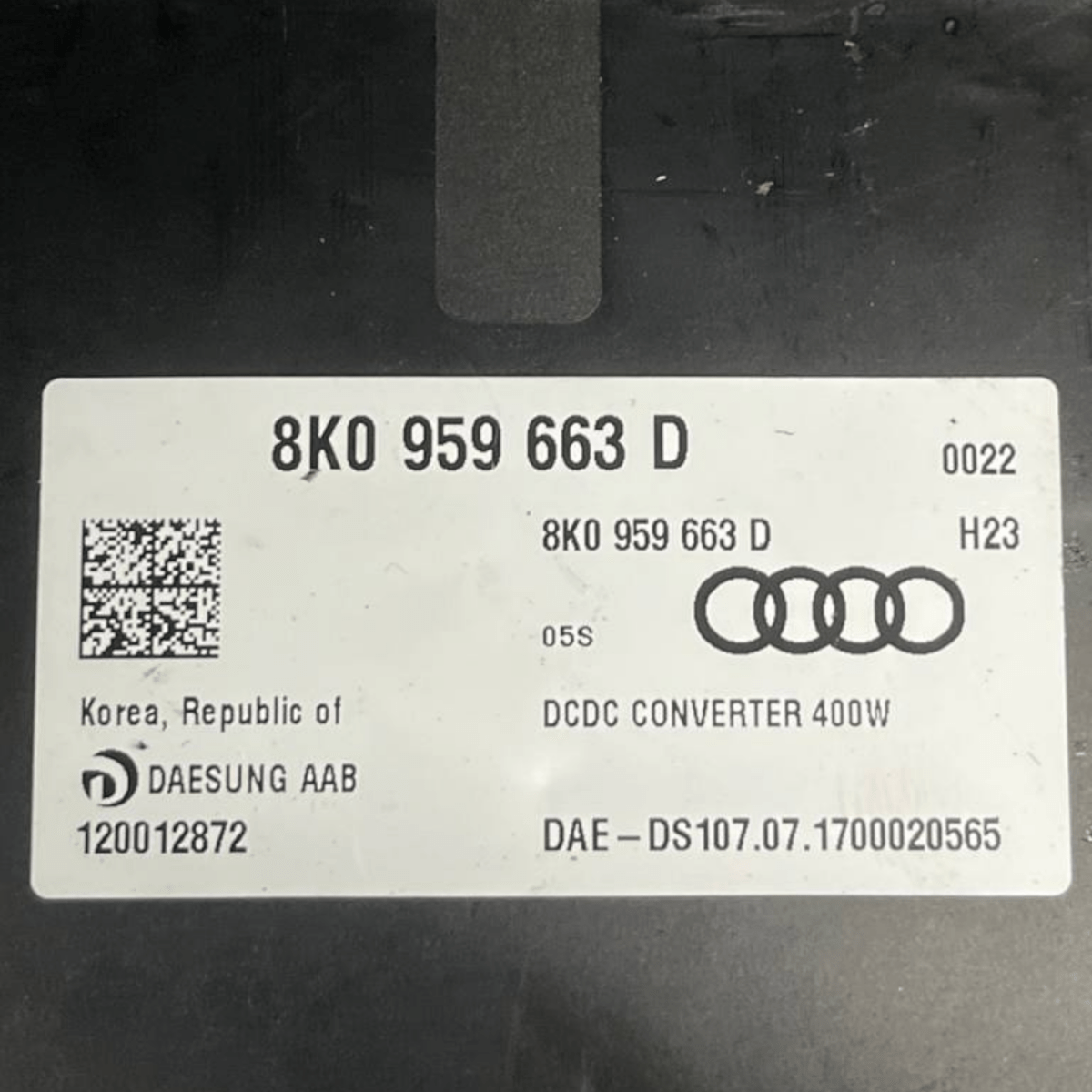 Centralina Stabilizzatore / Regolatore di Tensione Audi A1 8X (2010 al 2018) cod: 8K0959663D