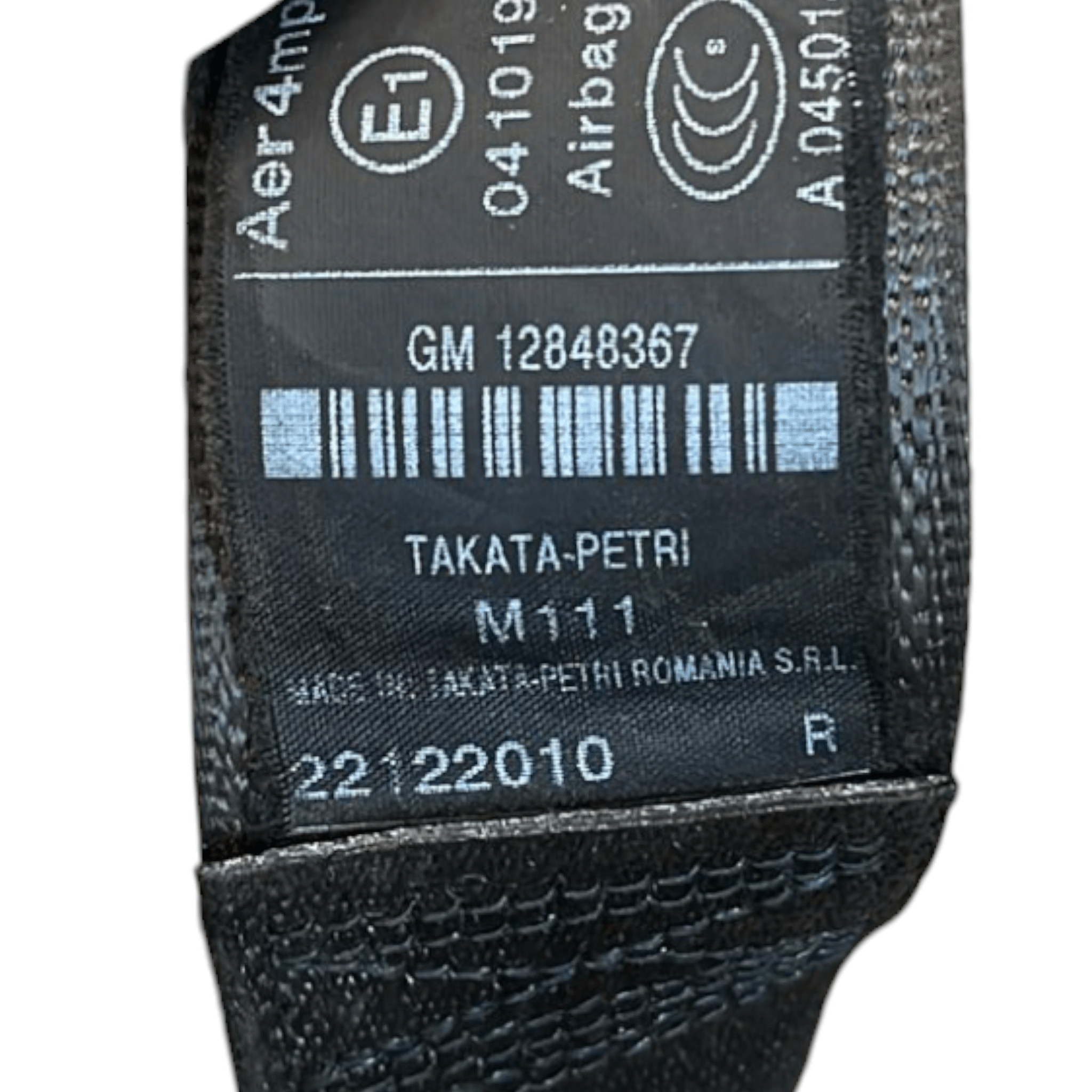 Cintura di sicurezza anteriore Destra Opel Insignia A cod.12848367 (2008-2017)