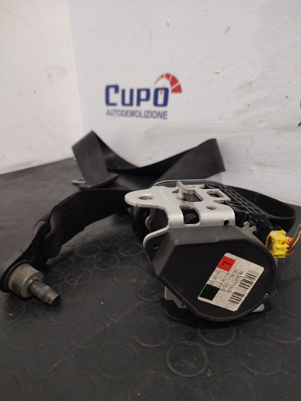 Cintura di sicurezza anteriore sinistra MERCEDES-BENZ CLASSE A W169 cod: 602877300 - BIBA-RICAMBI