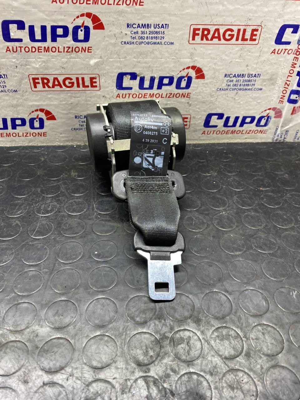 Cintura di sicurezza posteriore centrale Renault scenic III cod:888500009R