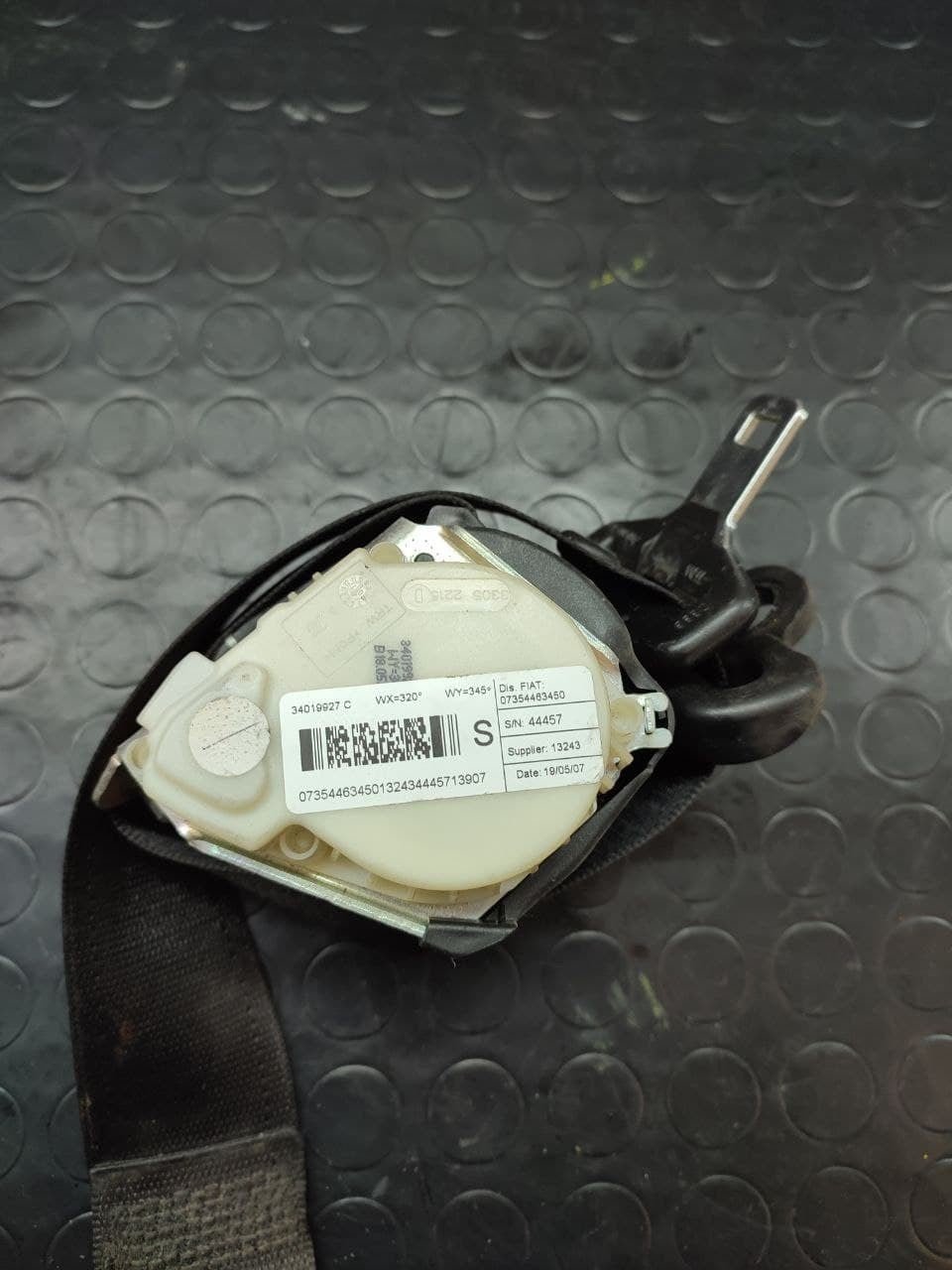 Cintura di sicurezza posteriore sinistra FIAT BRAVO 1.9 JTD cod: 34019927 c