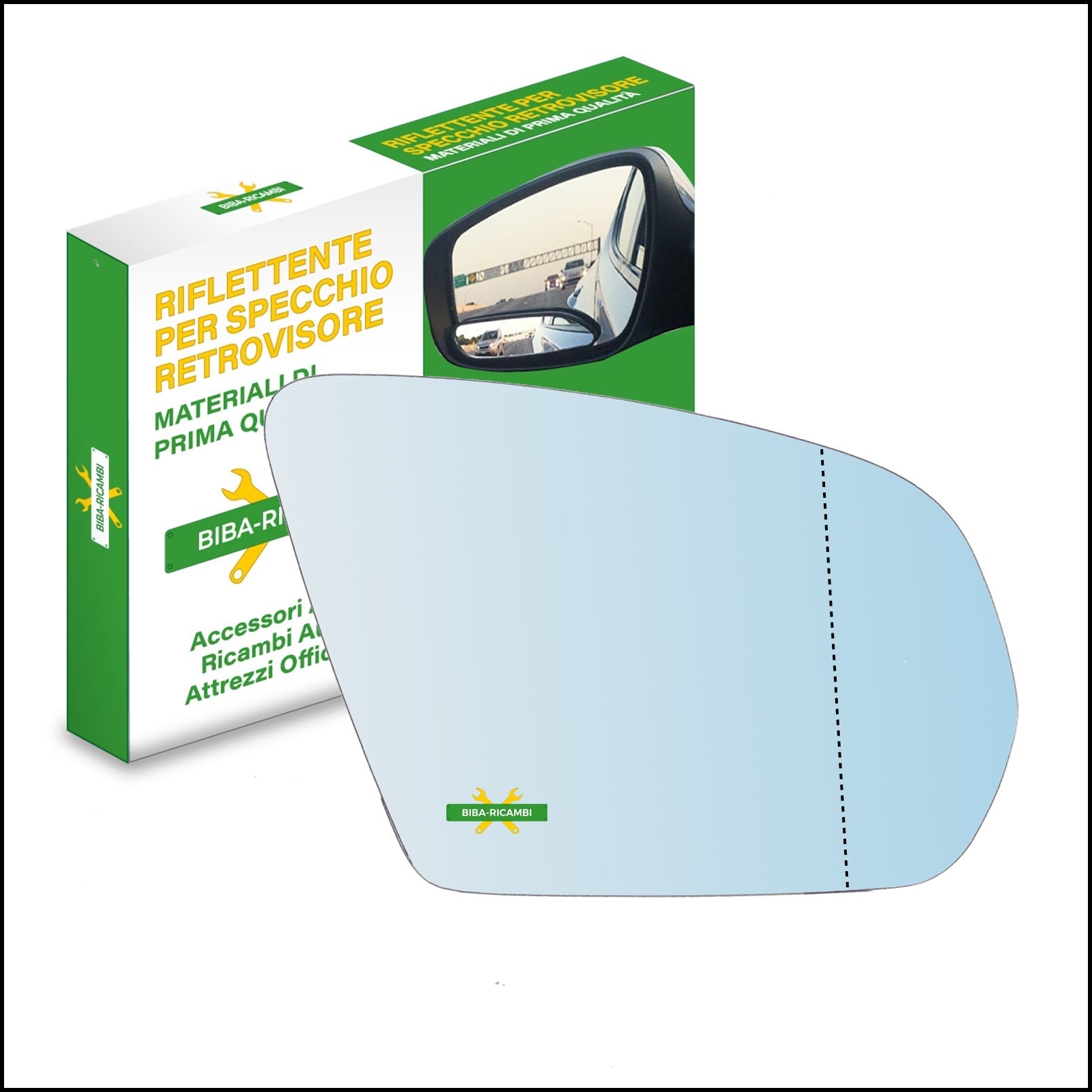 Vetro Specchio Retrovisore Asferico Lato Dx Compatibile BM Classe C (W205) dal 2013> BIBA-RICAMBI