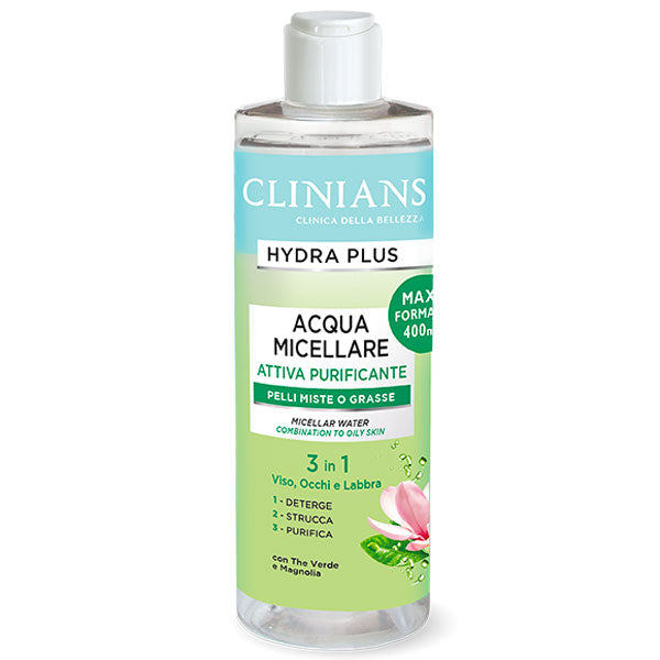 CLINIANS ACQUA MICELLARE ATTIVA PURIFICANTE PELLI MISTE O GR 400