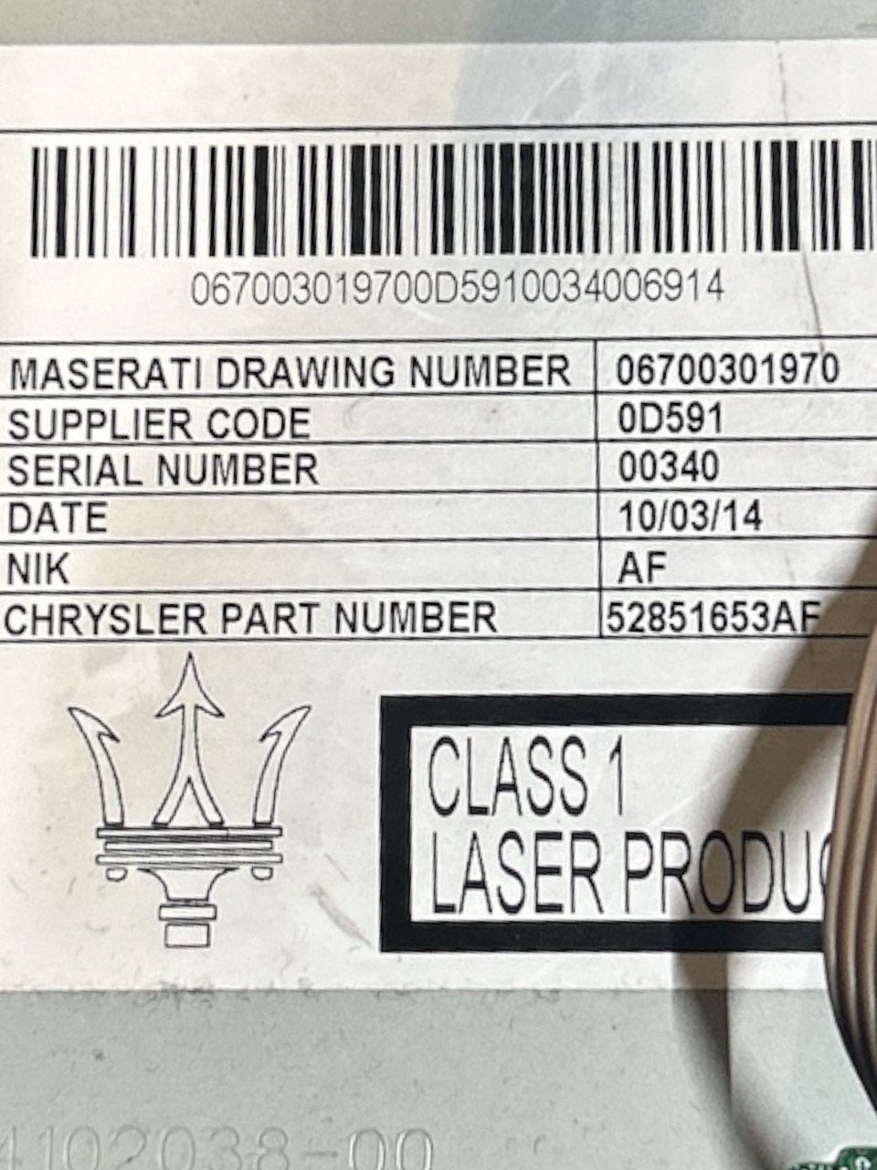 Comandi Clima E Autoradio Maserati Ghibli (2013 > ) cod.06700301970