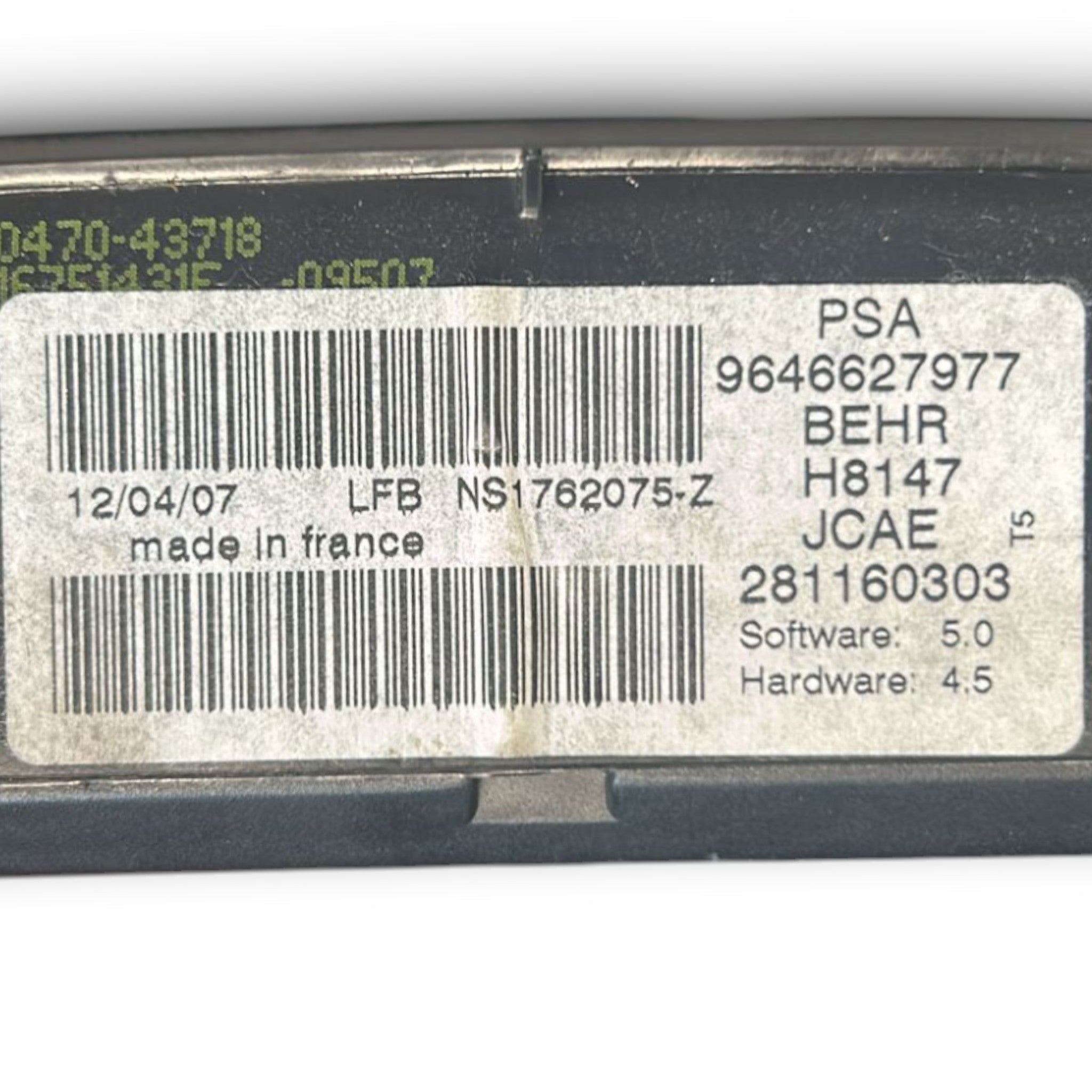 Comandi Clima Peugeot 307 cod.9646627977 (2001 > 2009)