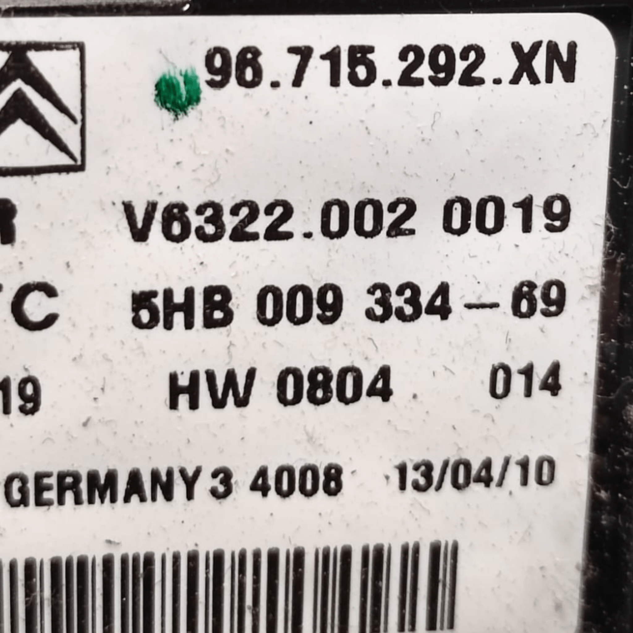 Comandi Clima Peugeot 407 COD: 5HB009334 (2004-2012)