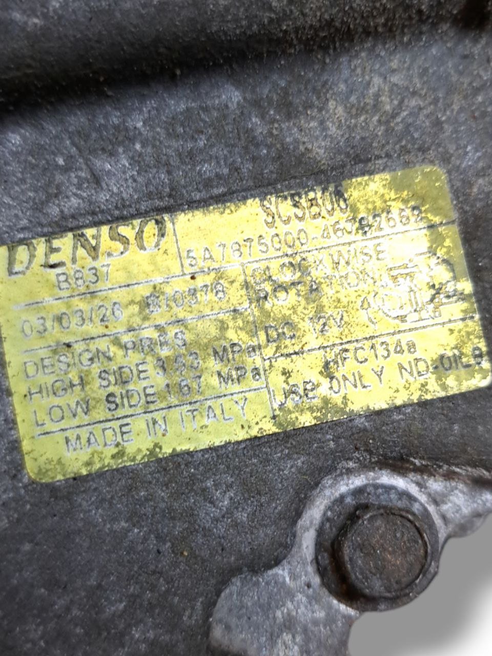 Compressore aria clima Lancia Ypsilon 1.2 Benzina ( 2006 ) COD:5A7875000-46782669