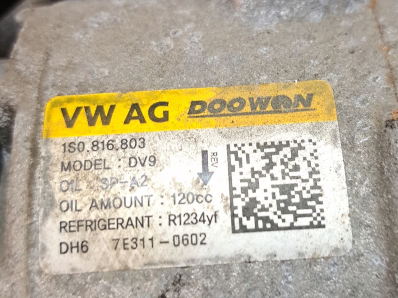 Compressore aria clima Volkswagen Up 1.0 benzina (2012>) COD:1S0816803