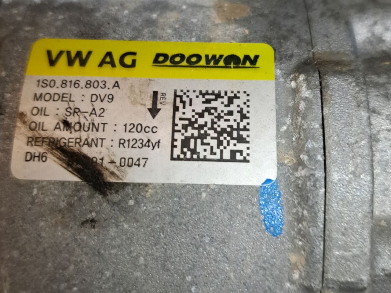 Compressore aria clima Volkswagen Up 1.0 benzina (2019) COD:1S0816803A