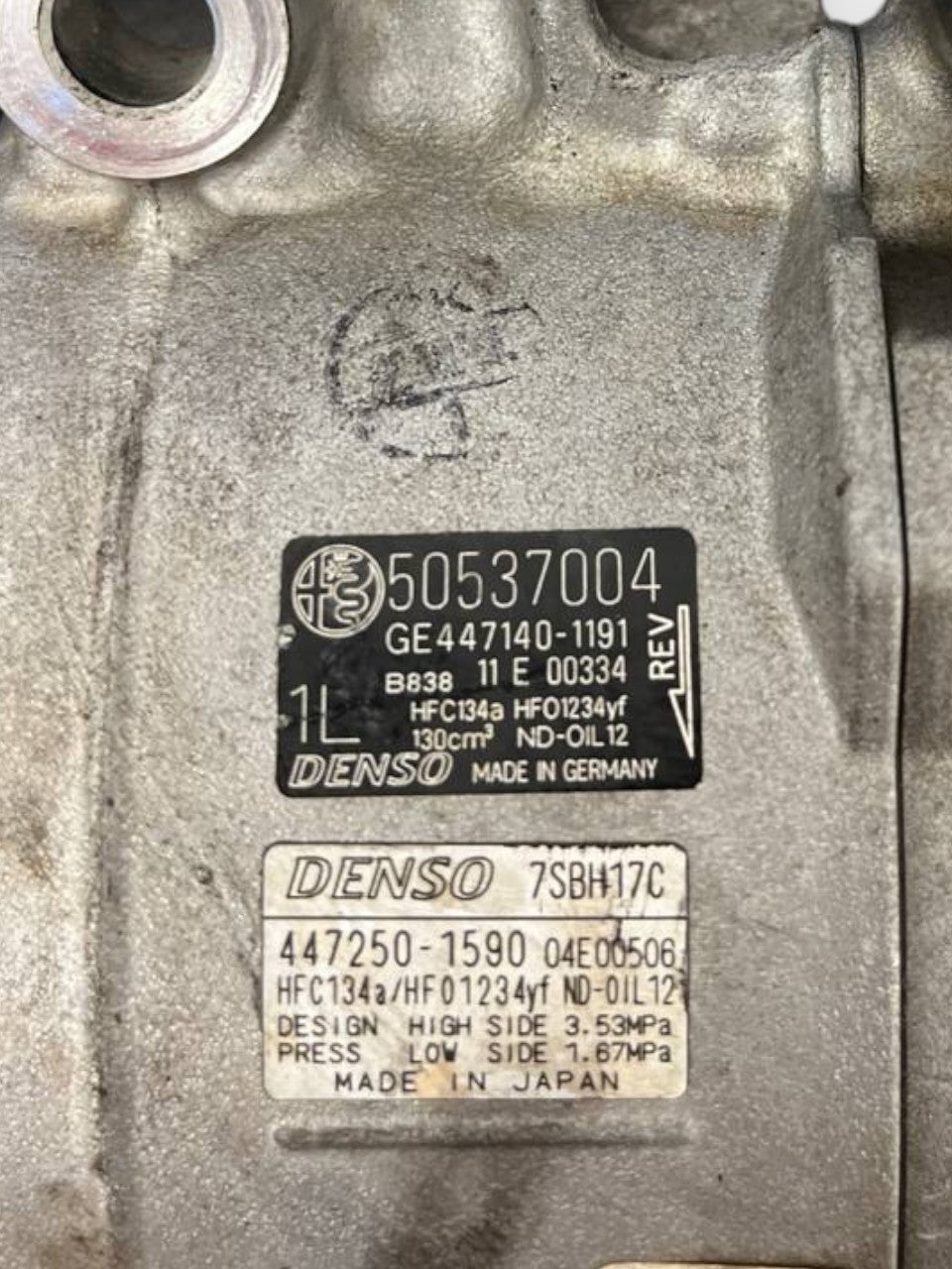 Compressore Aria Condizionata Alfa Romeo Stelvio 949 / Alfa Romeo Giulia 2 2.2d (2016>) cod: 50537004