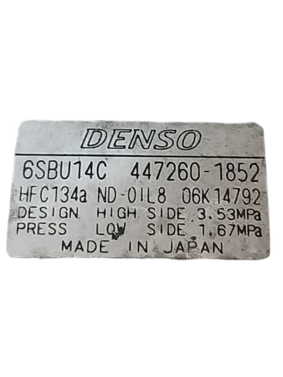 Compressore Aria Condizionata Bmw Serie 1 E87 2.0  ( 2006 ) Cod : 6SBU14C
