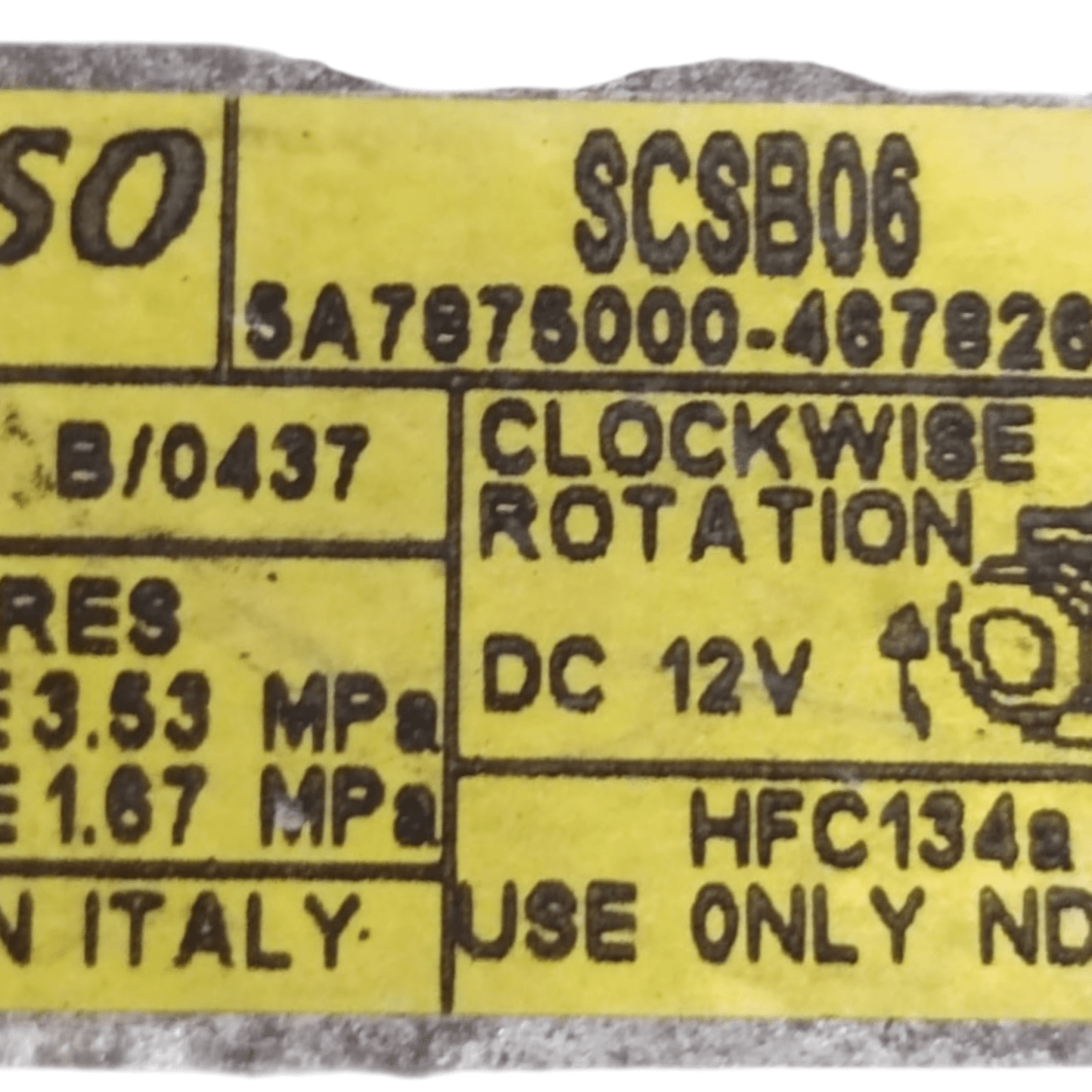 Compressore aria condizionata fiat panda 312 1.0 benzina cod: 5a7875000 (2012-)