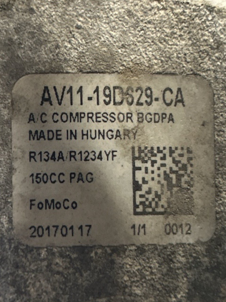 Compressore Aria Condizionata Ford EcoSport 1.5 Benzina cod.AV11-19D629-CA (2012 > )