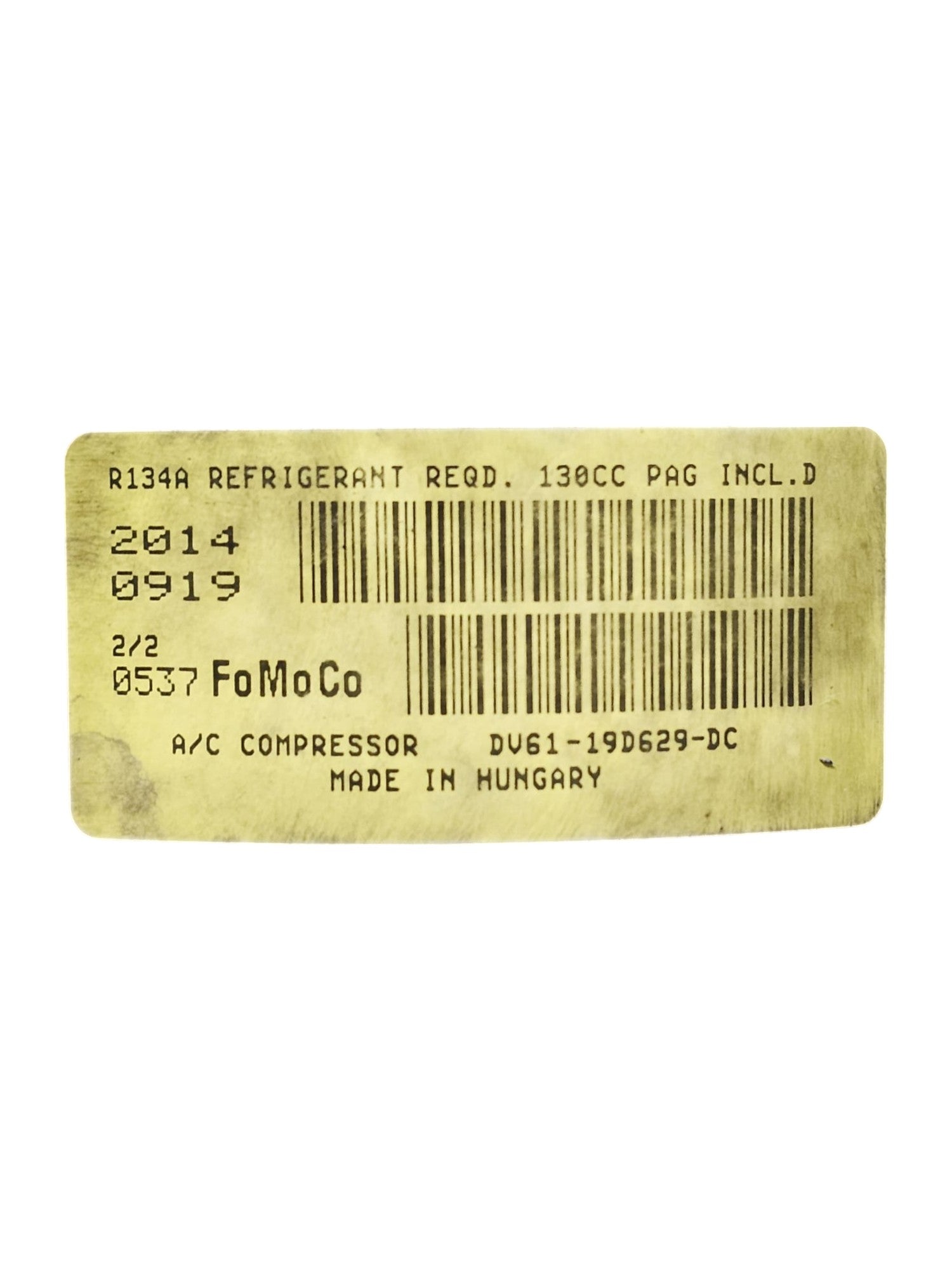 Compressore Aria Condizionata Ford Kuga II 2.0 Diesel Cod:DV61-19D629-DC (2012-2019)