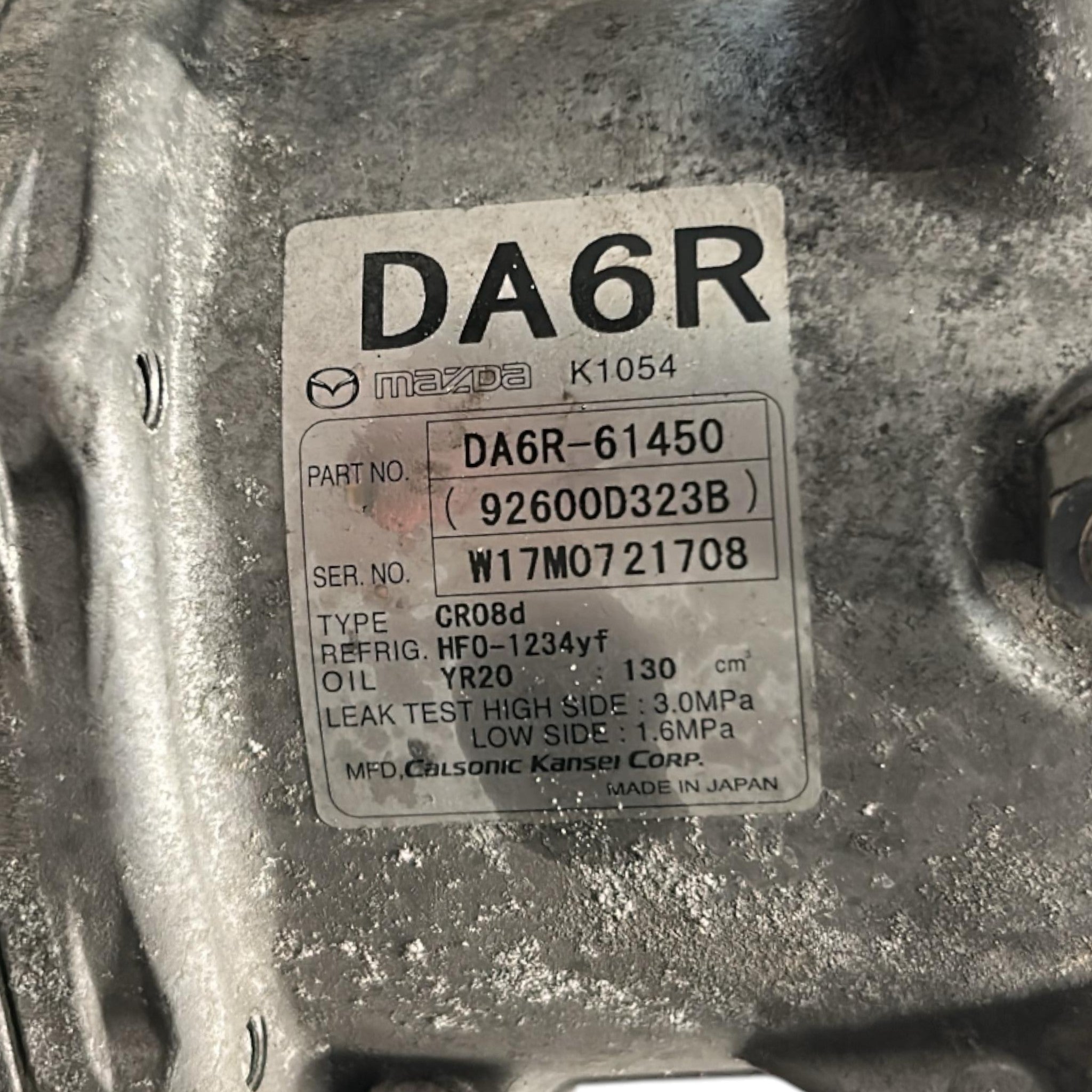 Compressore Aria Condizionata Mazda CX-3 cod.92600D323B 1.5 Diesel (2015 > )