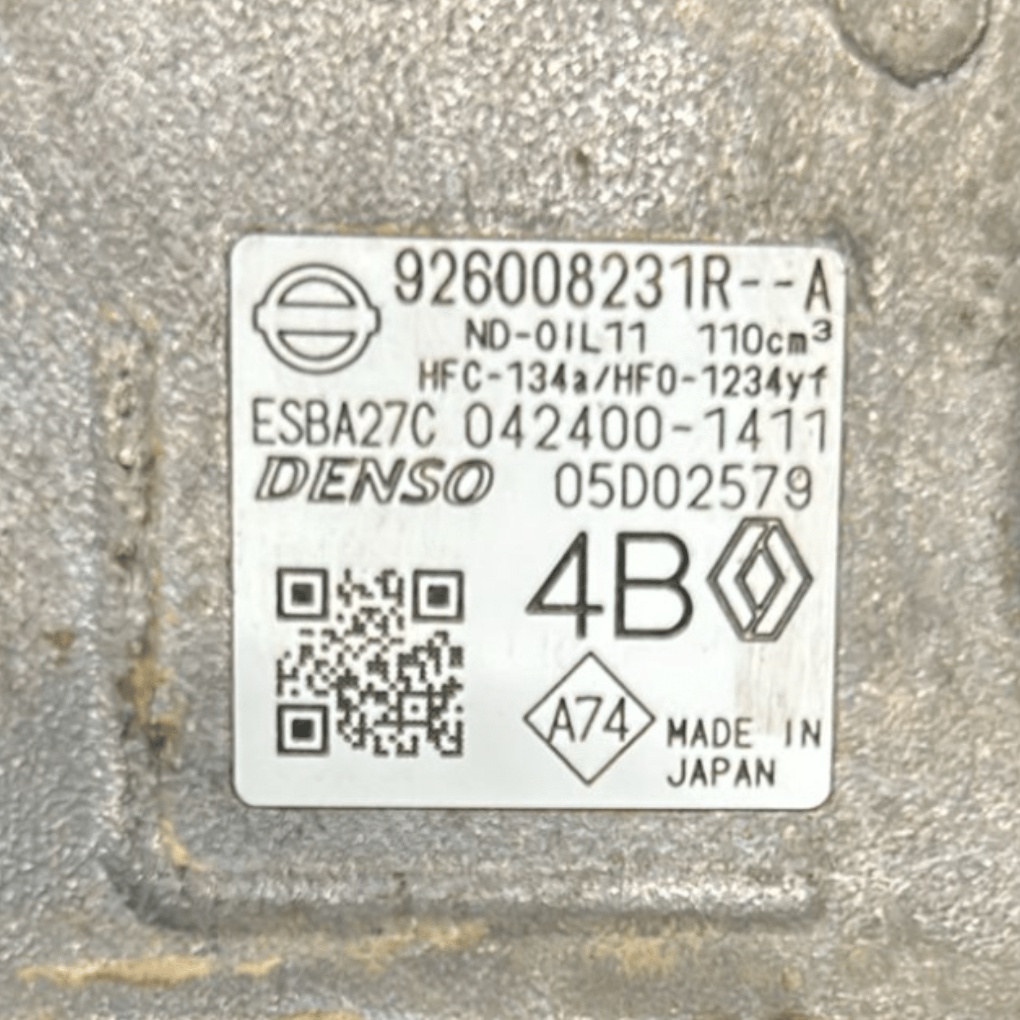 Compressore Aria Condizionata Renault Clio V 1.5 Diesel (2019 >) cod:926008231R