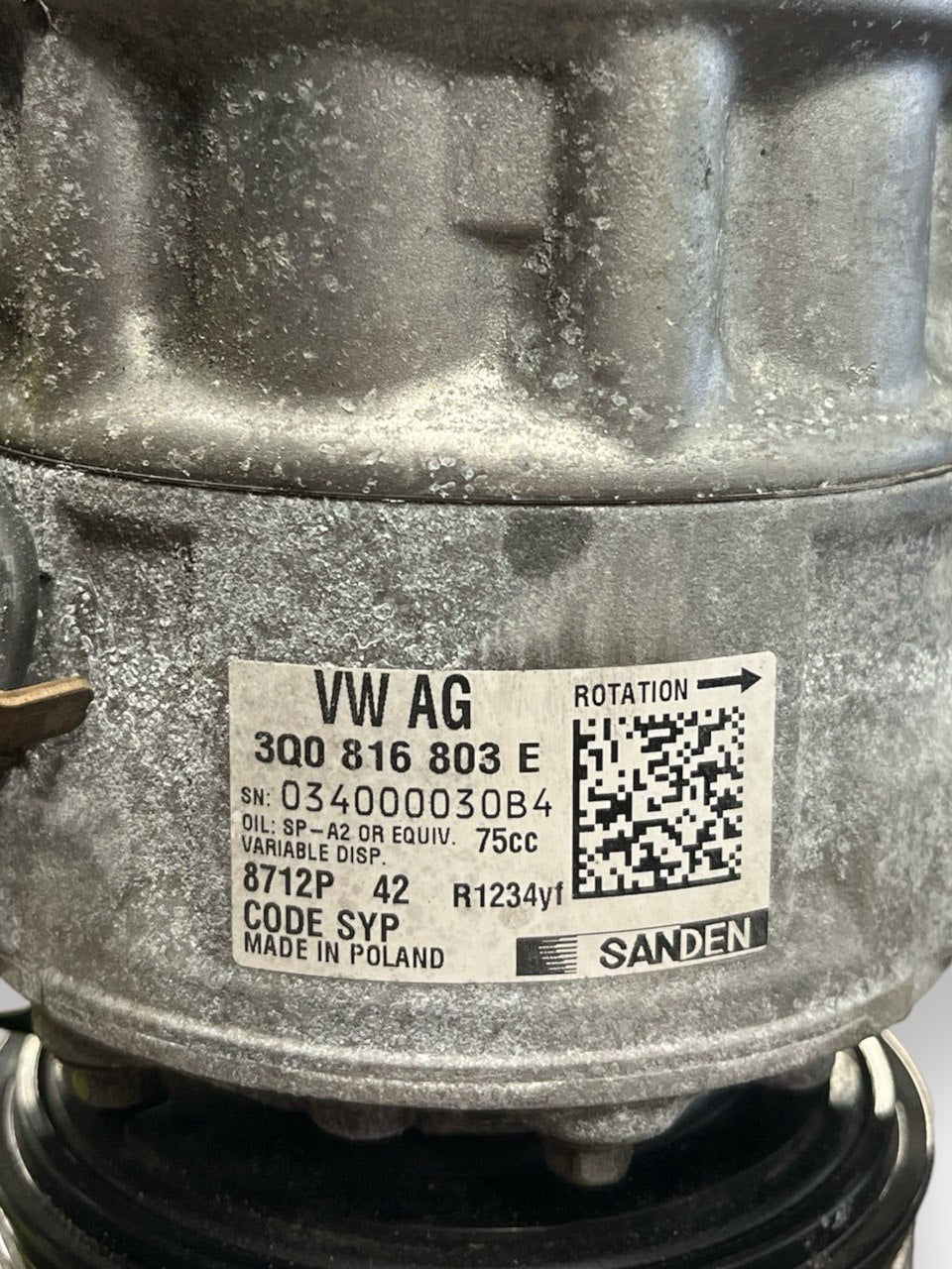 Compressore Aria Condizionata Skoda Kamiq 1.0 tsi (2018>) cod: 3Q0816803E