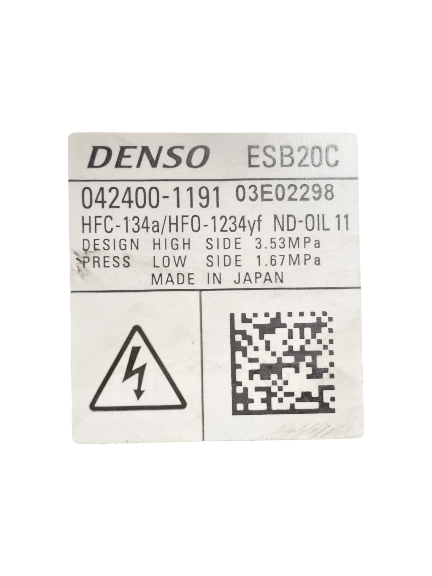 Compressore Aria Condizionata Toyota Corolla E210 2.0 Benzina Hybrid Cod:042400-1191 (2018->)