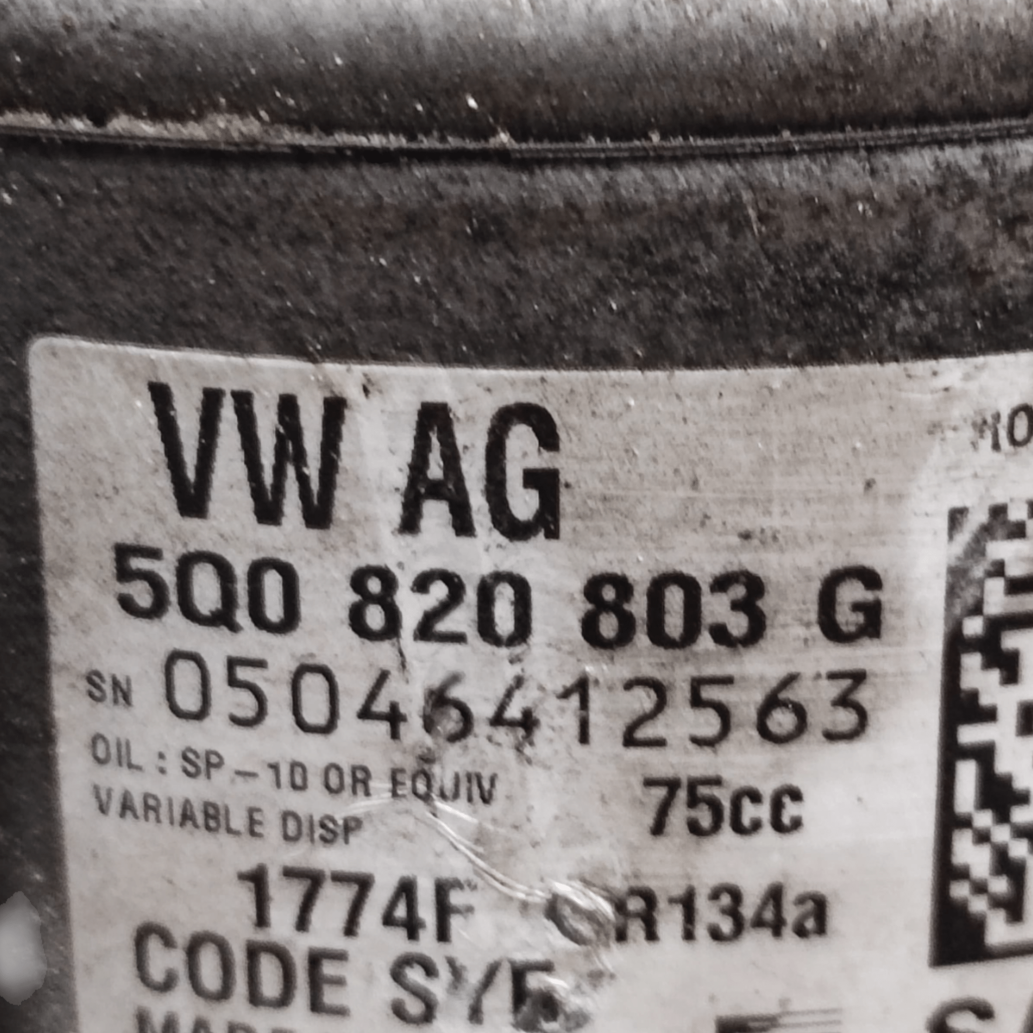 Compressore Aria Condizionata Volkswagen Polo 1.2 Benzina COD: 5Q0820803G (2008-2017)