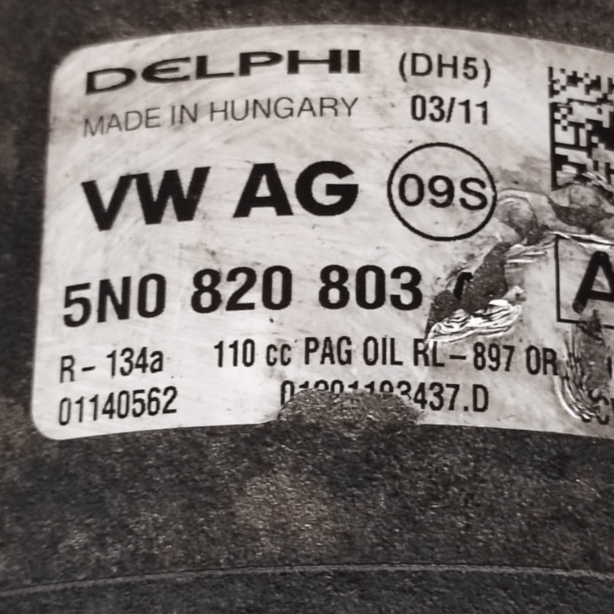 Compressore Aria Condizionata Volkswagen Tiguan 5N 2.0 Diesel COD: 5N0820803 (2007-2016)
