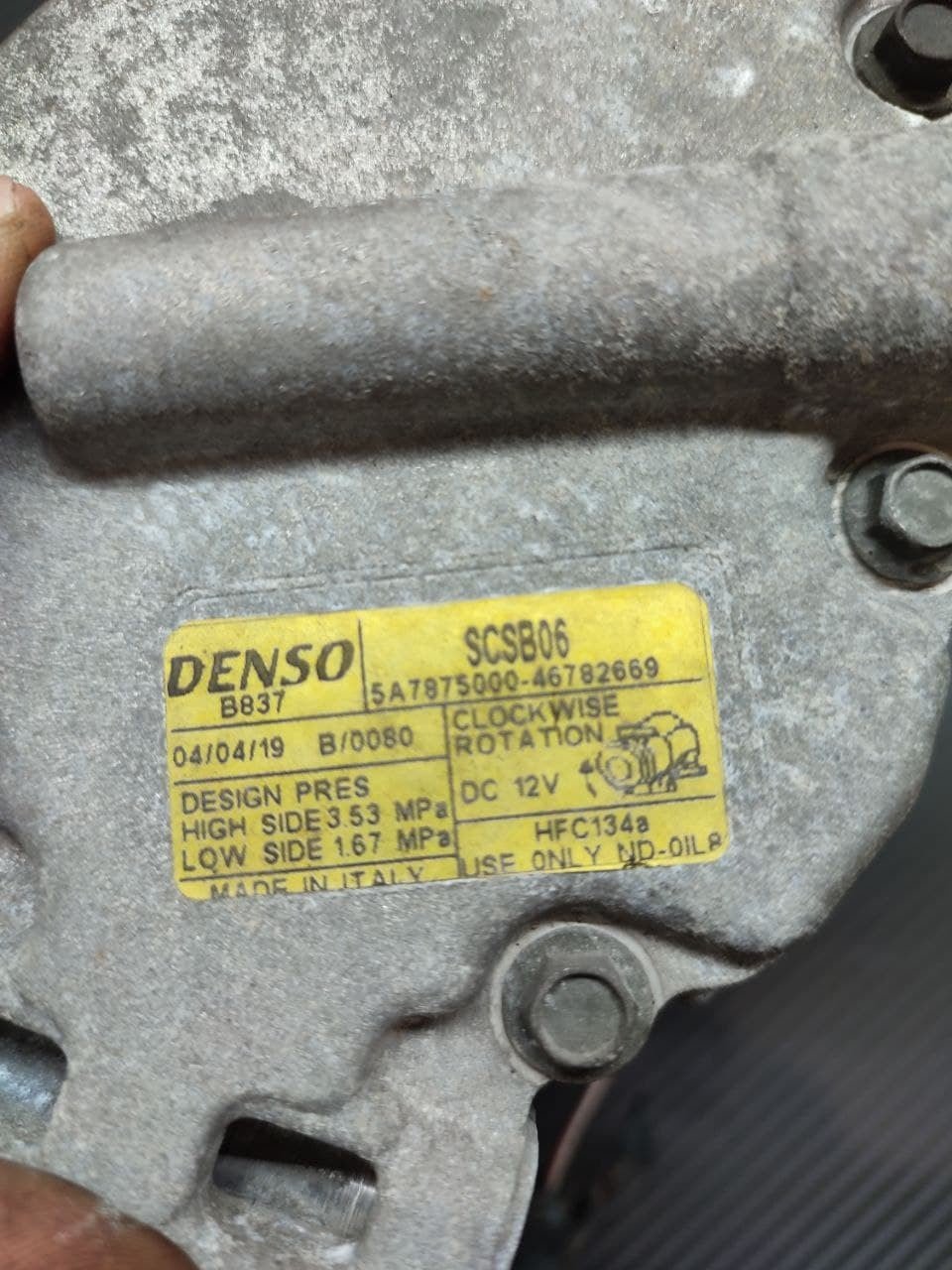 Compressore clima a/c Lancia Ypsilon 1.2 benzina cod 5a7875000-46782669