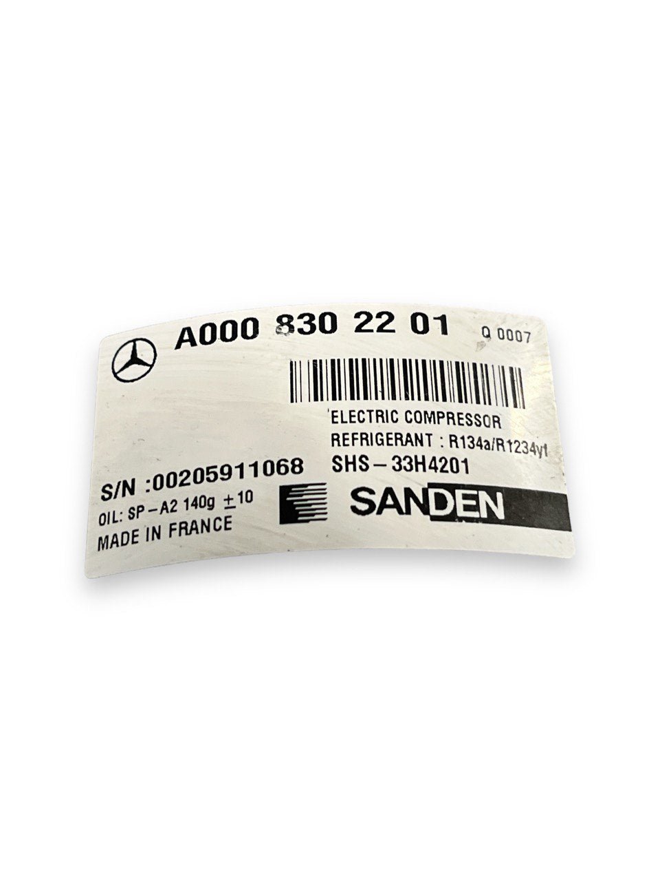 Compressore clima Mercedes-Benz classe A W177 1.3 benzina (2018>) cod.A0008302201