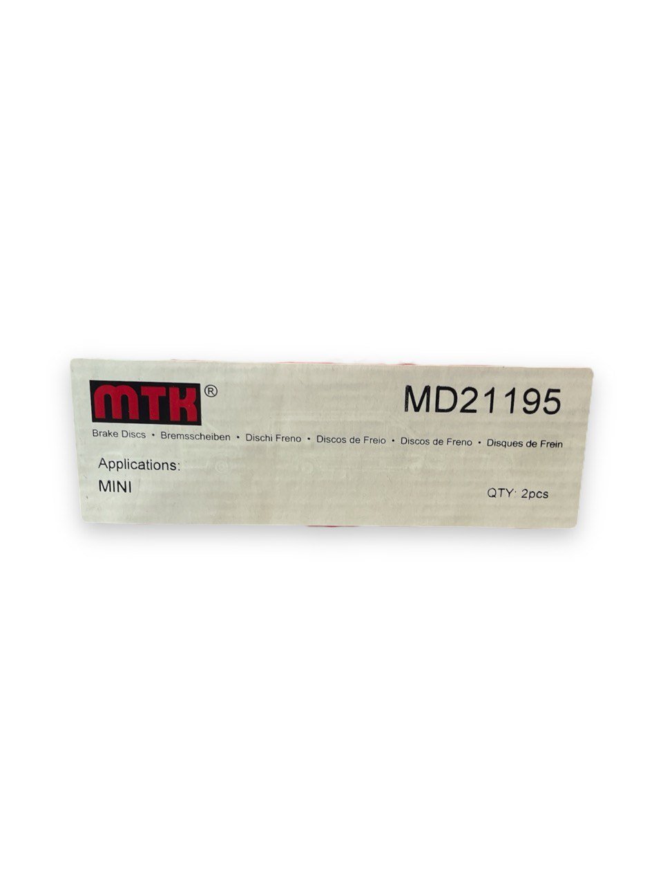Coppia Dischi Freno Anteriori MTK Mini Cooper / Mini Clubman R55 1.6 / 2.0 Diesel ( 2007 - 2014 ) cod : MD21195