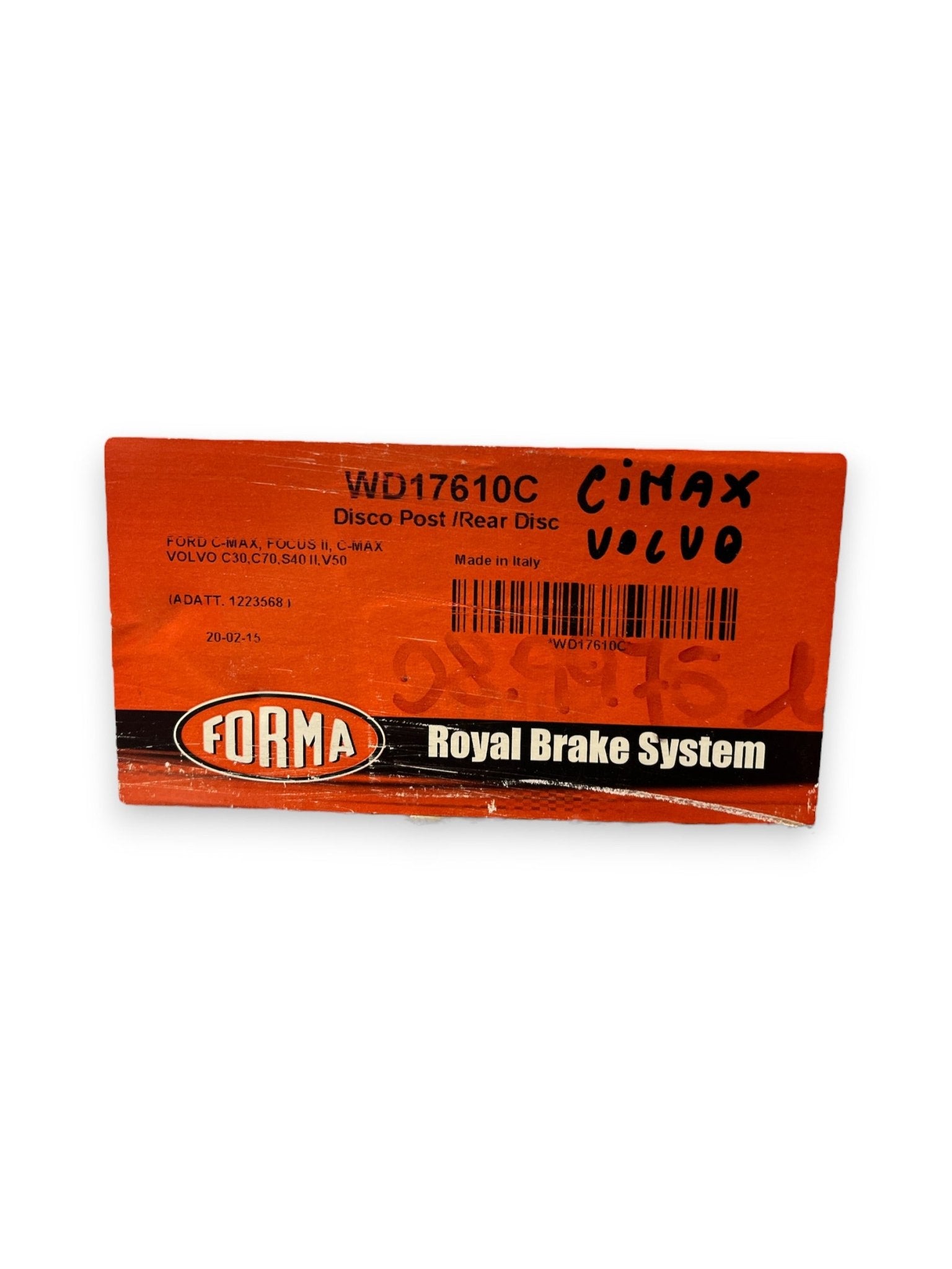 Coppia Dischi Freno Posteriori FORMA Ford C - MAX / Volvo V40 ( 2004 - 2015 ) cod : WD17610C