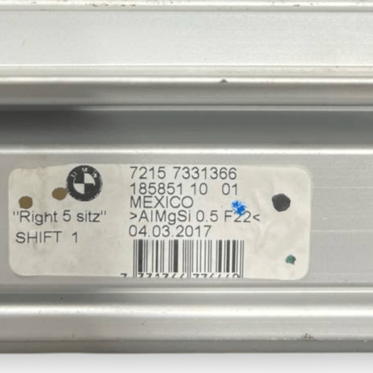 Coppia Guida / Binari Bagagliaio Posteriore Bmw X5 F15 (2013 al 2018) cod: 72157331365 / cod: 72157331366