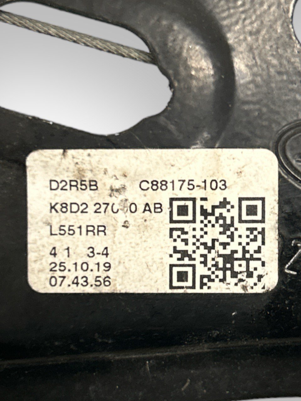 Cremagliera Alzavetro / Alzacristallo Elettrico Posteriore Destra (DX) Land Rover Range Rover Evoque (2020) cod.K8D227000AB