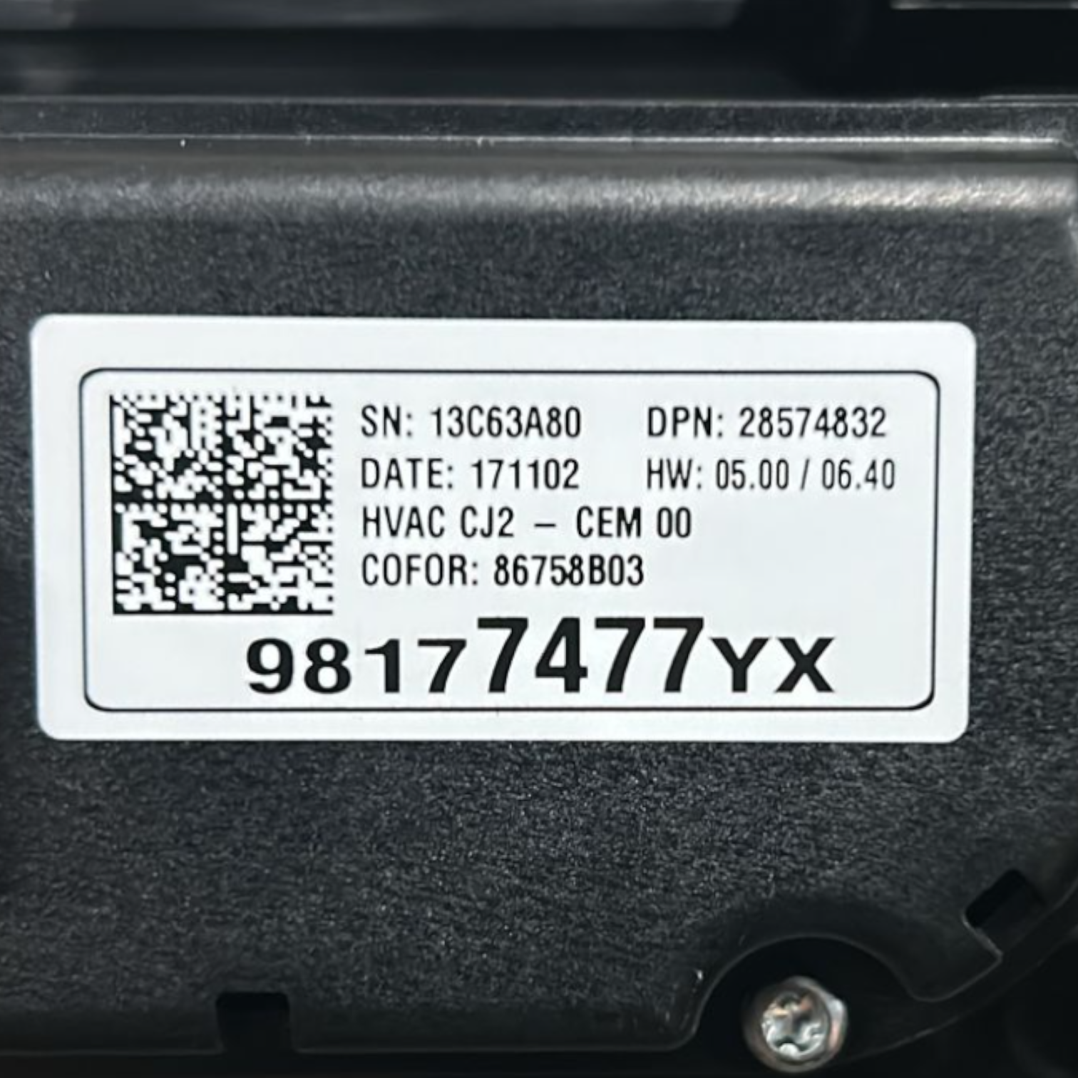 Comandi Clima Automatico Opel Grandland X cod:98177477YX (2017 >)