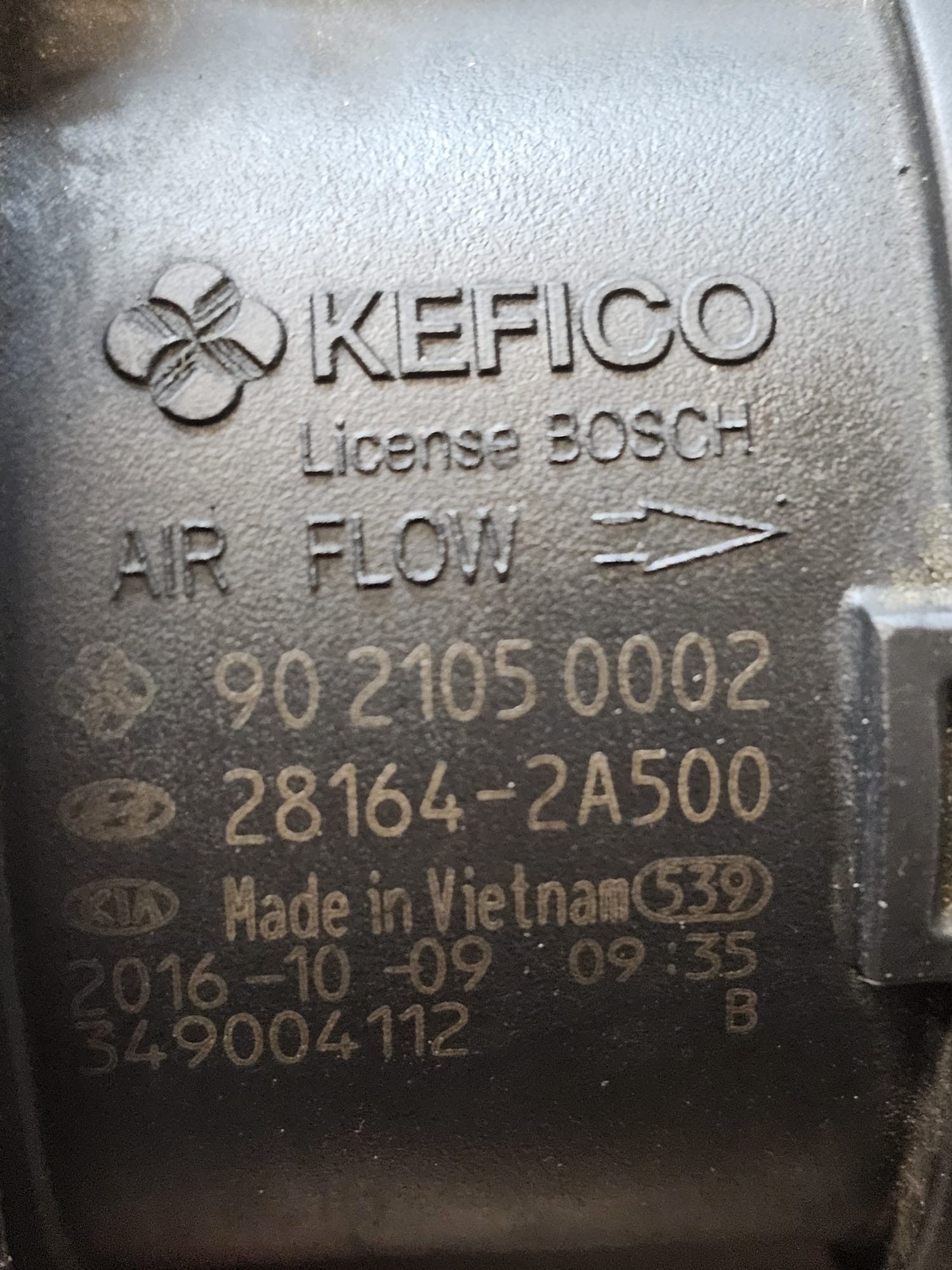 Debimetro / Flussometro Hyundai Tucson 1.7 Diesel Cod:281642A500 (2015-2020)